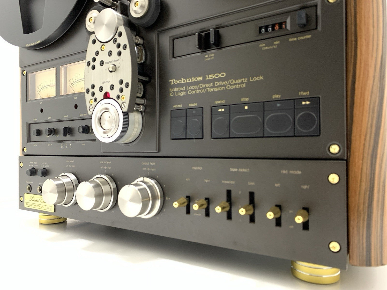 TECHNICS RS 1500U Limited Edition 24K Gold Rosewood Reel to Reel Exclusive TAPE