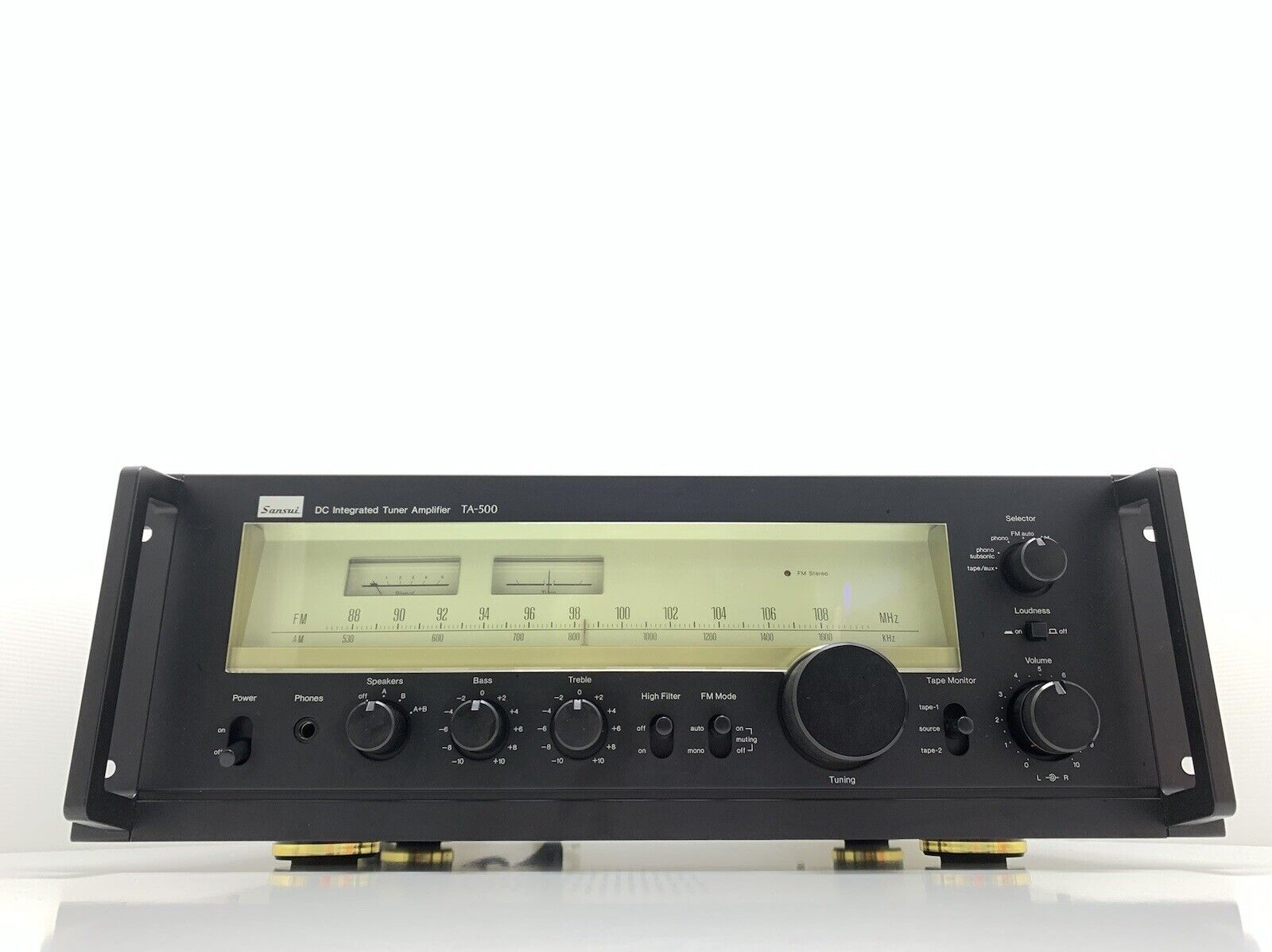 SANSUI TA-500 DC Integrated Stereo Receiver 100 WRMS Vintage 1979 WORK Good Look