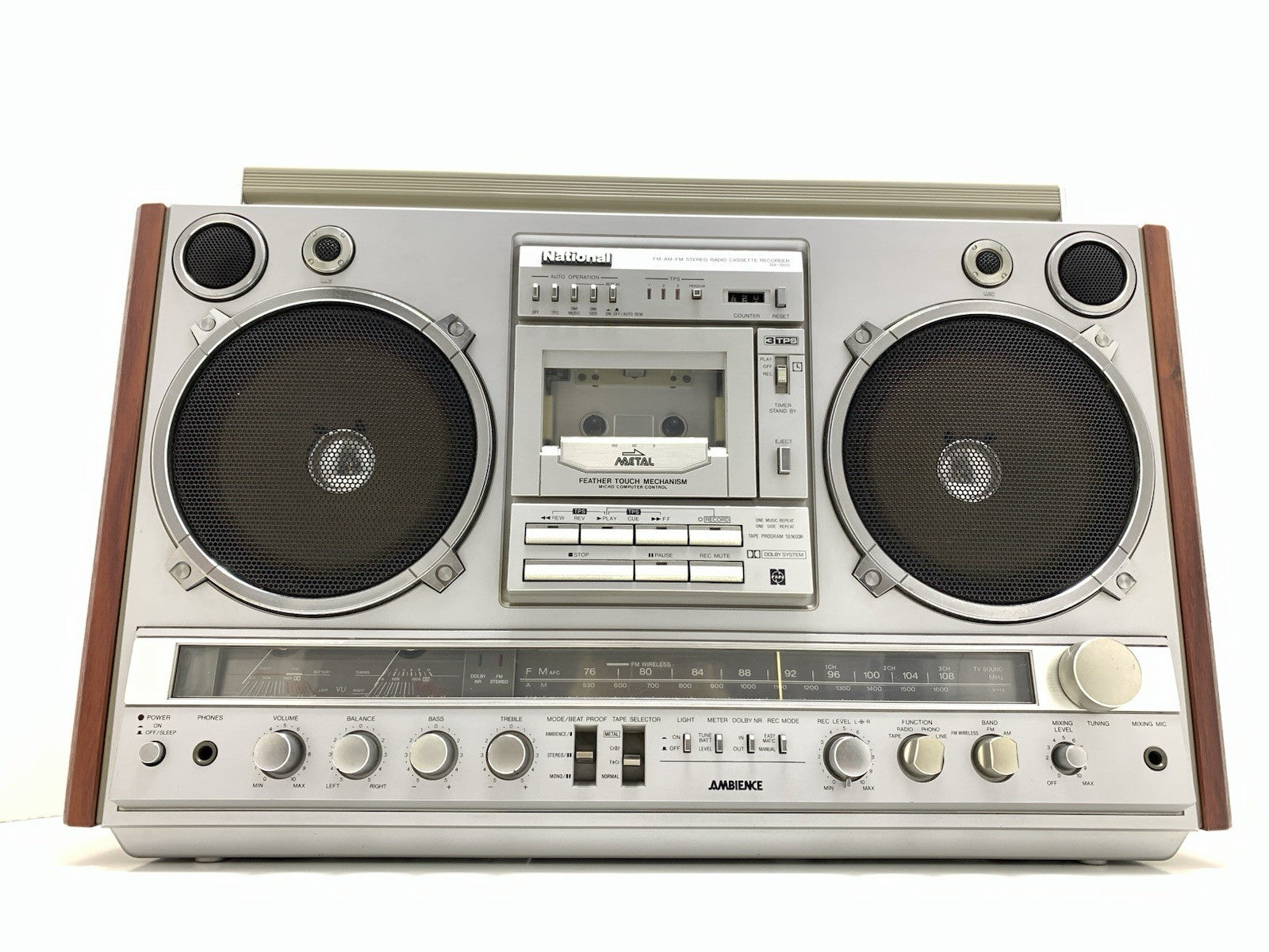 NATIONAL PANASONIC RX 7000 BOOMBOX STEREO Radio Cassette Vintage Work Good Look