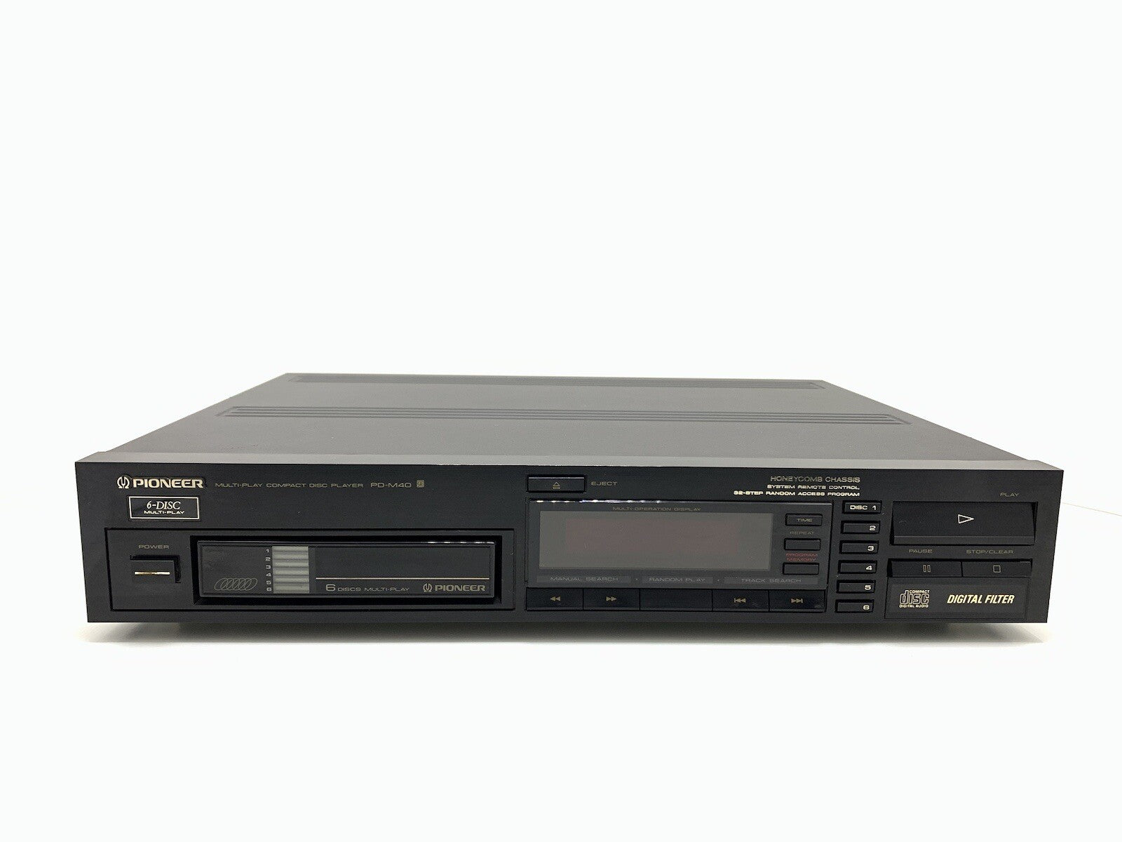 PIONEER Pd M40 CD Compact 6 Disc Multi Player Hi Fi Vintage 1987 Work Good Look