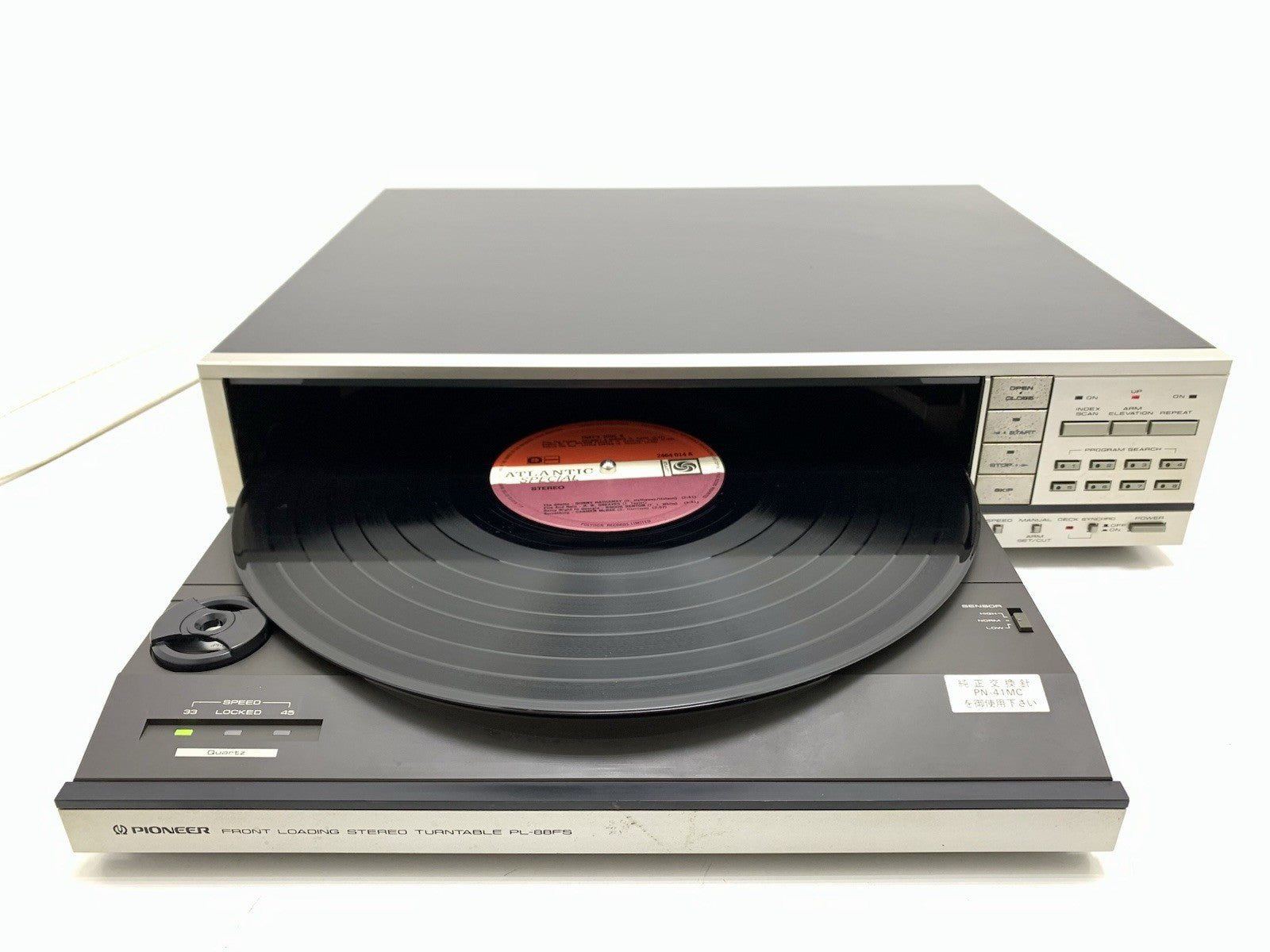 Pioneer PL-88FS Front Loading Direct Drive Turntable Serviced Vintage Good Look