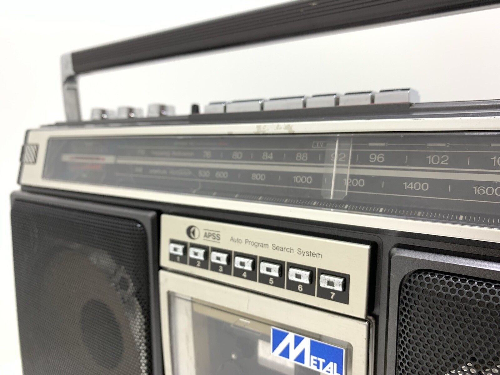 SHARP GF 308SB BOOMBOX STEREO Radio Cassette Vintage WORK PERFECT Good Look