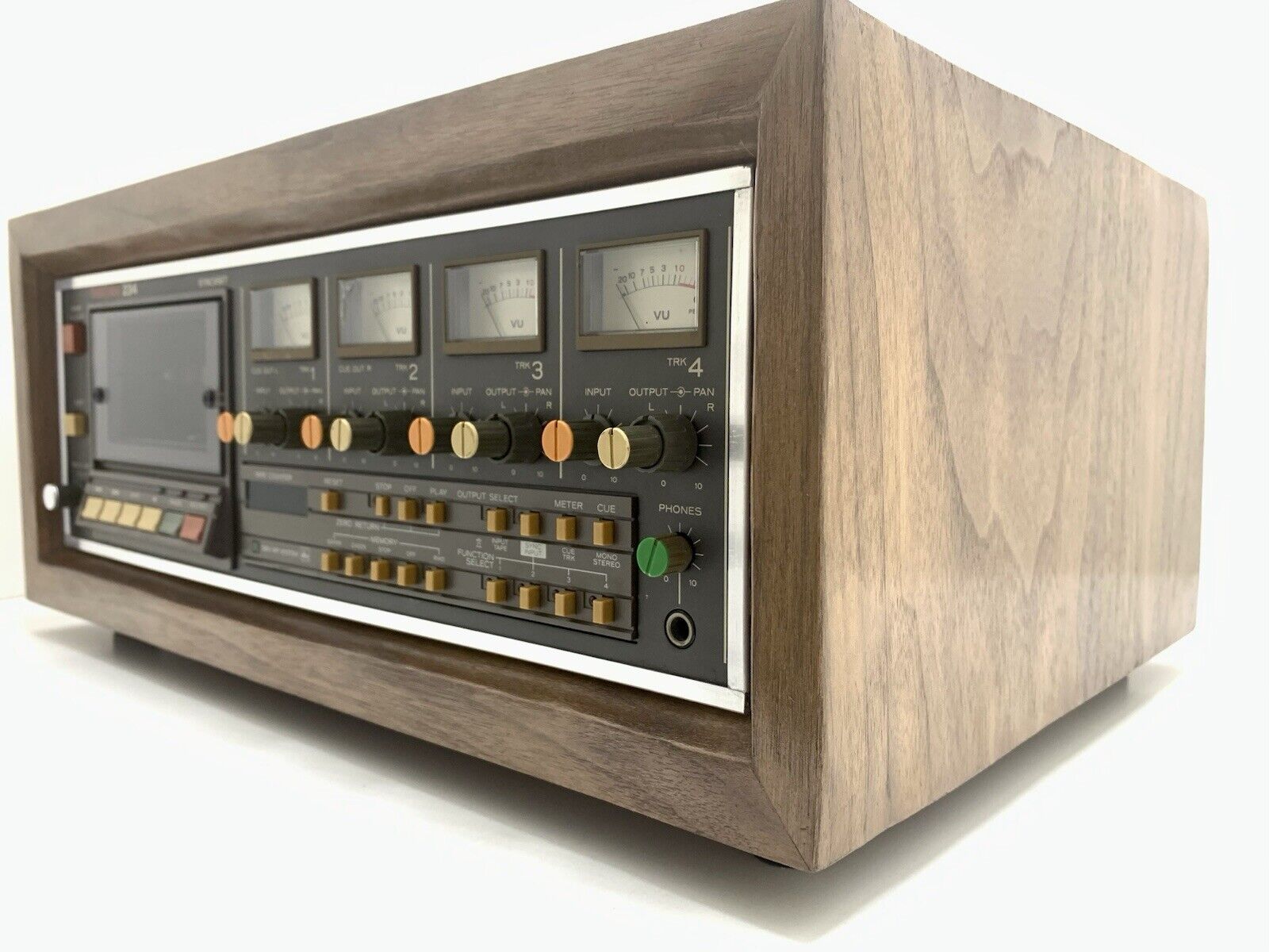 TASCAM 234 Multitrack 4 Channel Cassette Deck Vintage Wood Box WORK Good Look