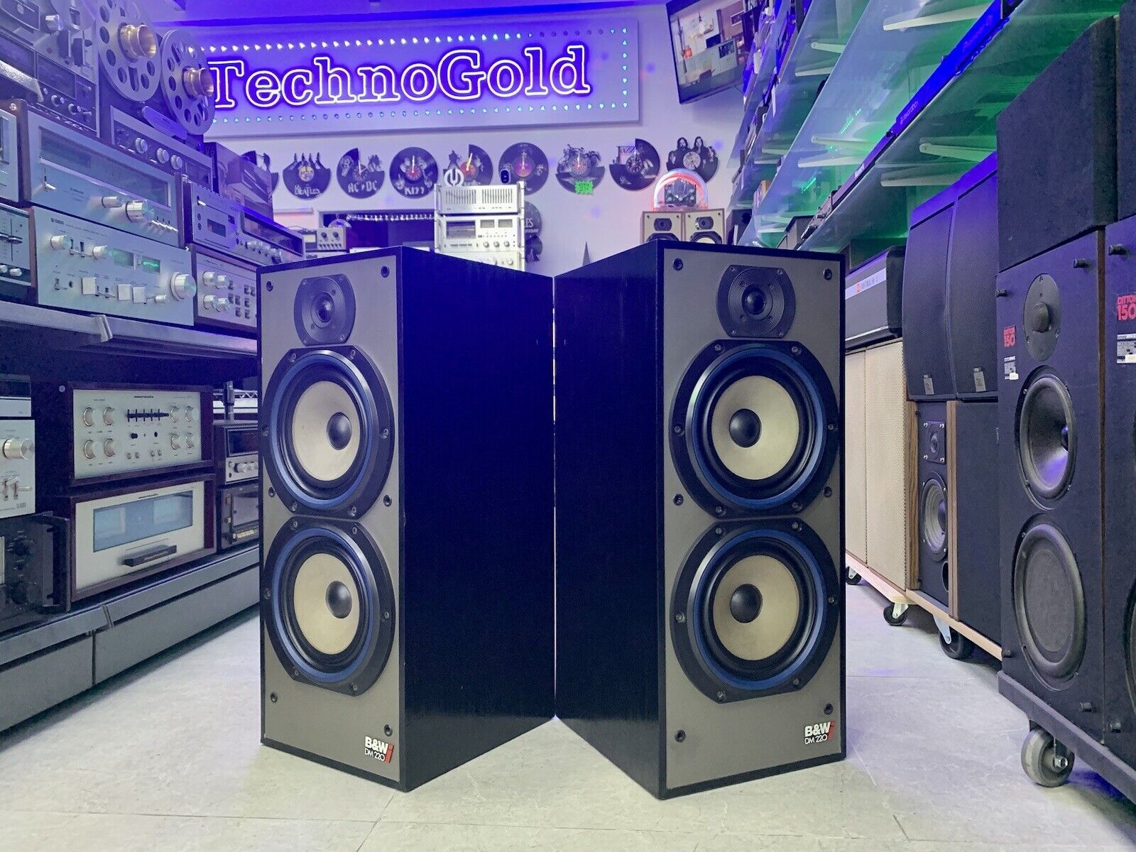BOWERS & WILKINS B&W DM-220 Speaker 3 Way 100 Watts RMS High End WORK Good Look