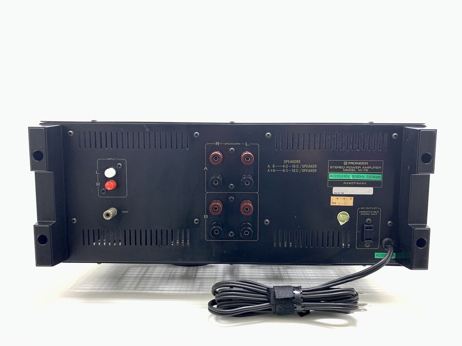 PIONEER M-75 / SPEC 4 Stereo Power Amplifier Vintage 1977