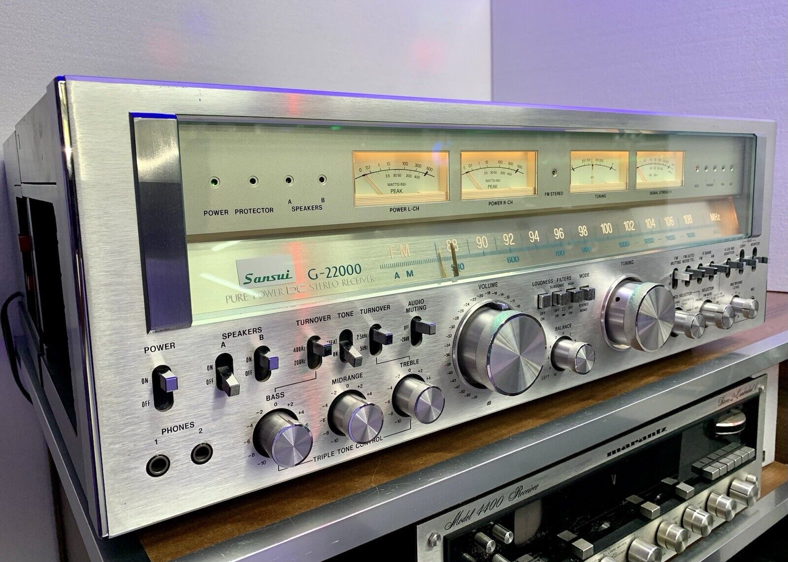 SANSUI G 22000 Stereo MONSTER Receiver 2X 220 WRMS Vintage 1978 WORK Good Look