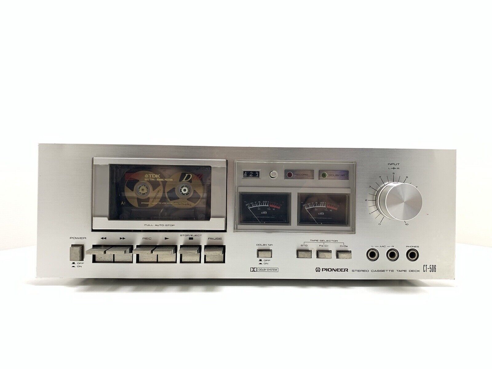 PIONEER CT-506 Stereo Cassette Tape Deck 2 Head Vintage 1978 WORK Good Look