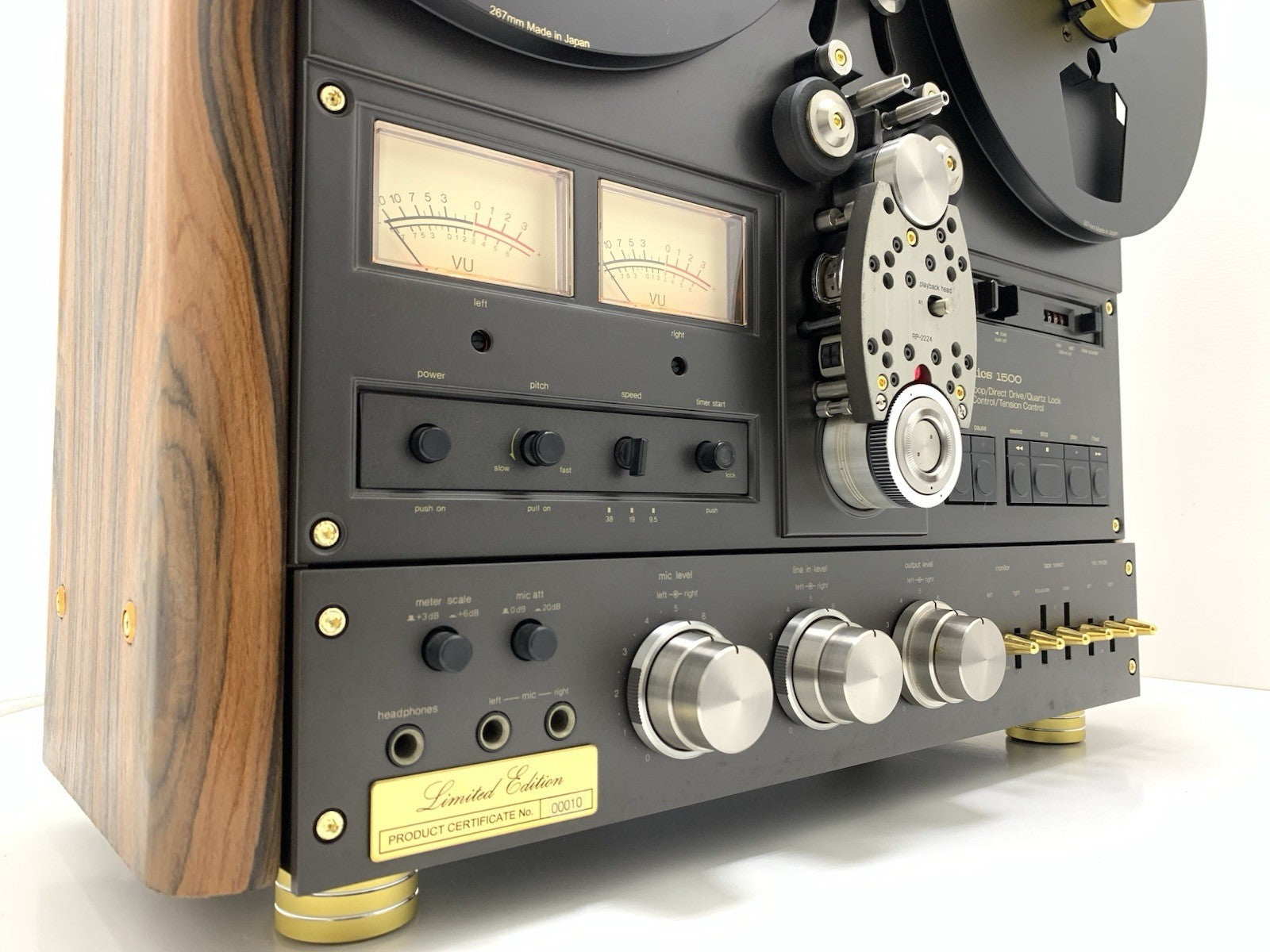 TECHNICS RS 1500U Limited Edition 24K Gold Rosewood Reel to Reel Exclusive TAPE