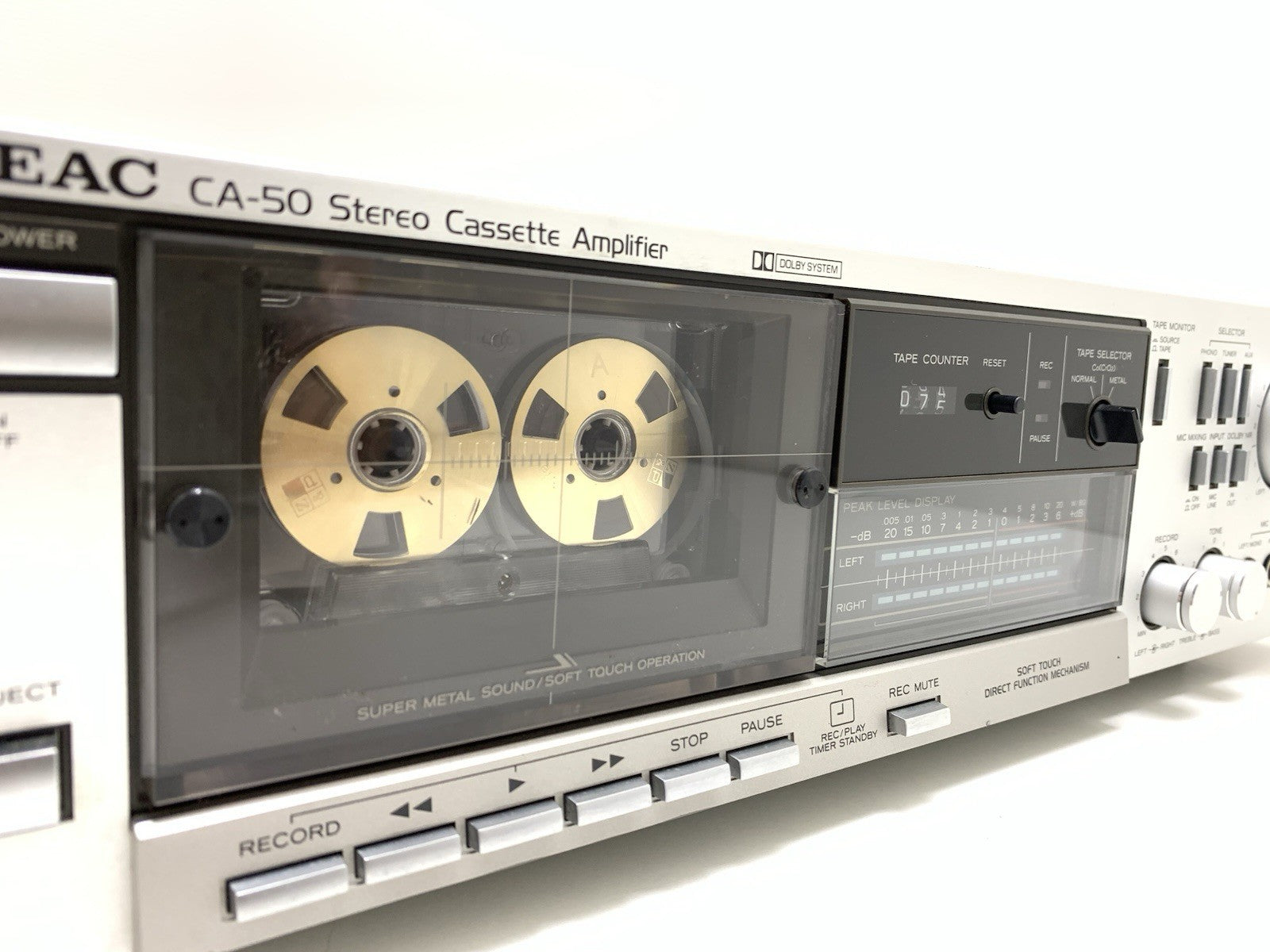 TEAC CA 50 Stereo System Cassette Deck Amplifier  Vintage 1980 WORK Good Look