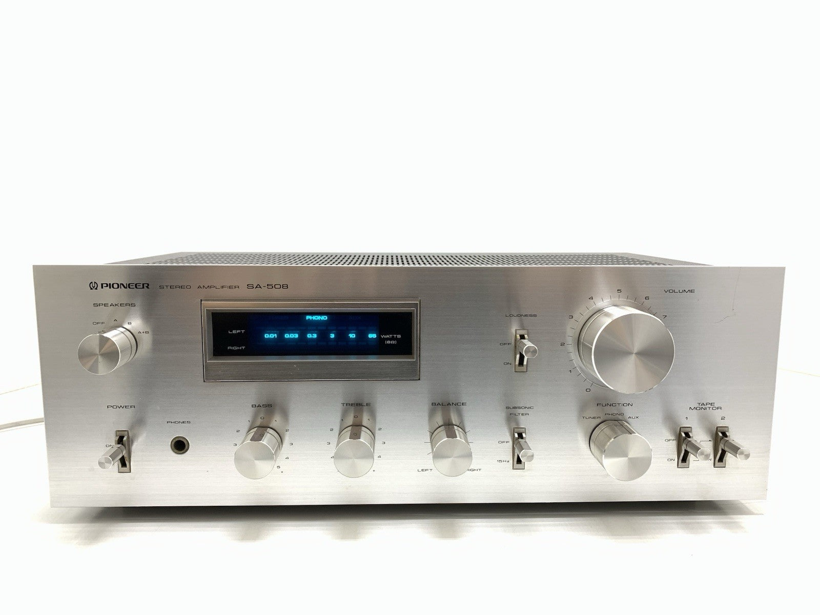 PIONEER SA 508 Stereo HiFi Amplifier 25+25 Watts RMS Vintage 1979 WORK GOOD LOOK