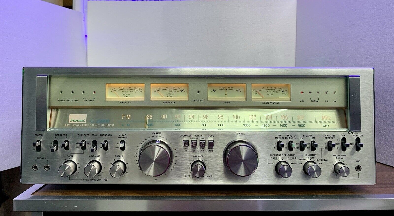 SANSUI G 22000 Stereo MONSTER Receiver 2X 220 WRMS Vintage 1978 WORK Good Look