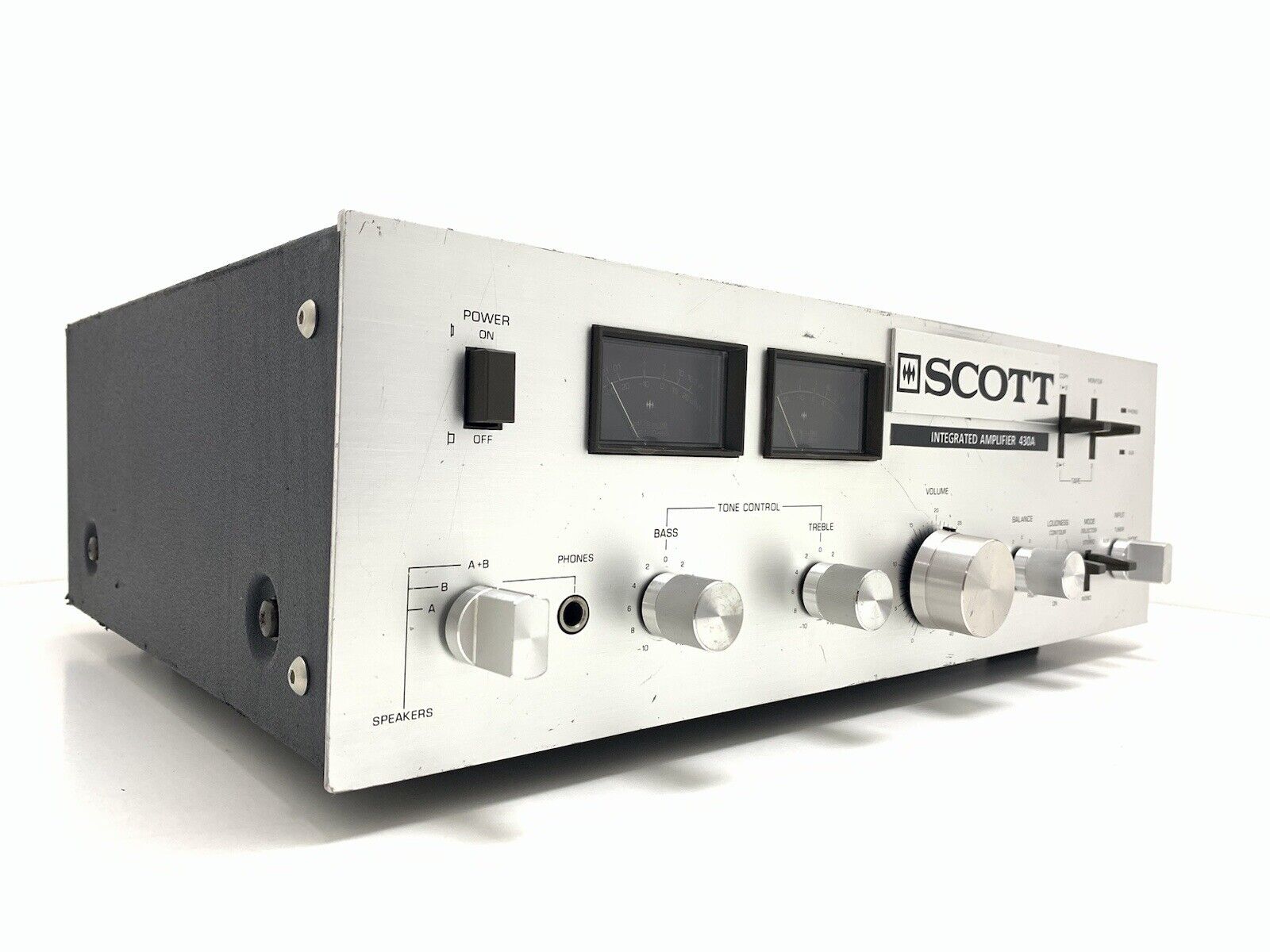 HH SCOTT 430A STEREO INTEGRATED AMPLIFIER 2 X 45W RMS Vintage 1979 WORK GoodLook