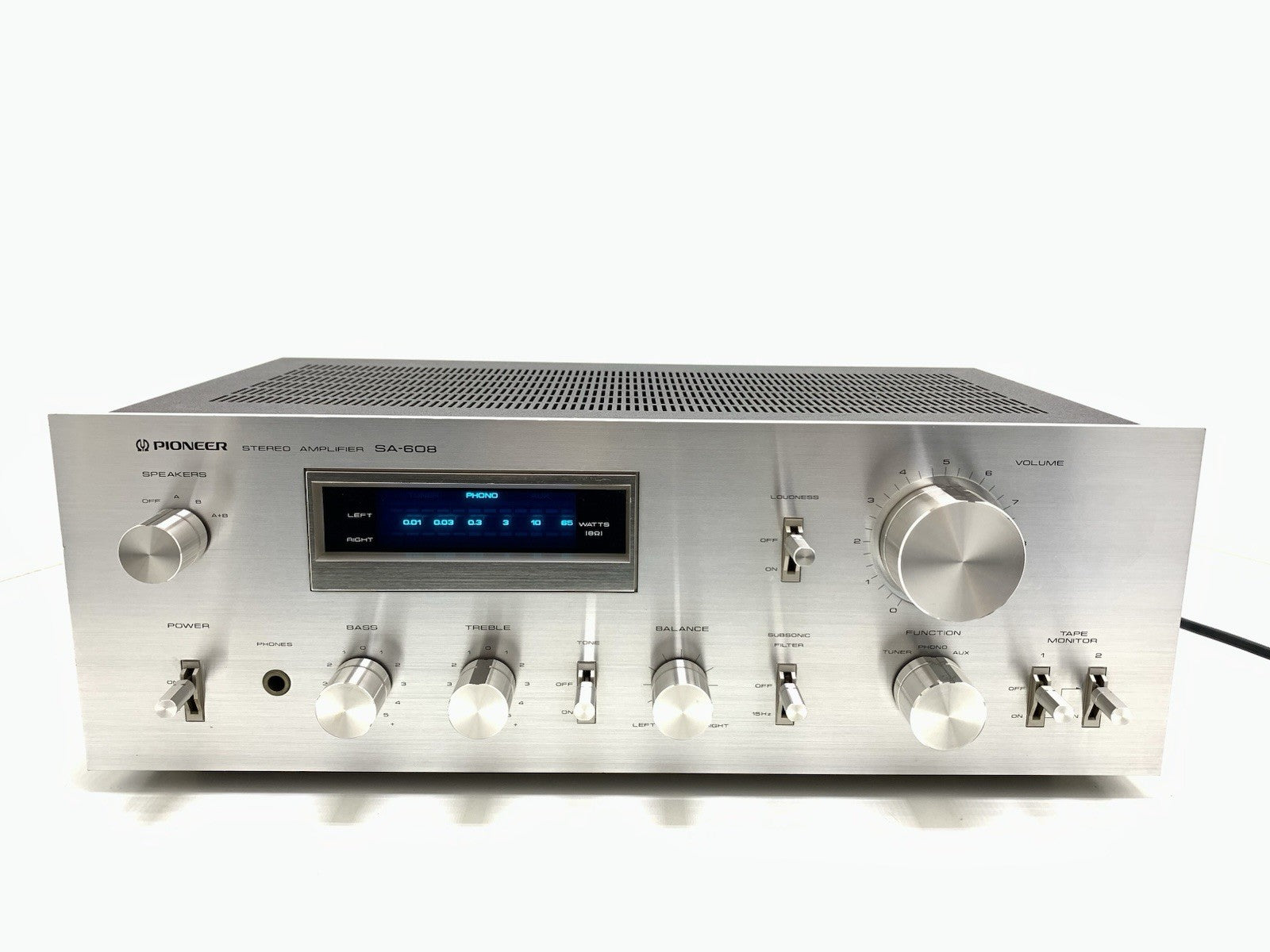 PIONEER SA 608 Stereo Amplifier 2X 45Watts RMS Vintage 1979 Hi Fi WORK GOOD LOOK