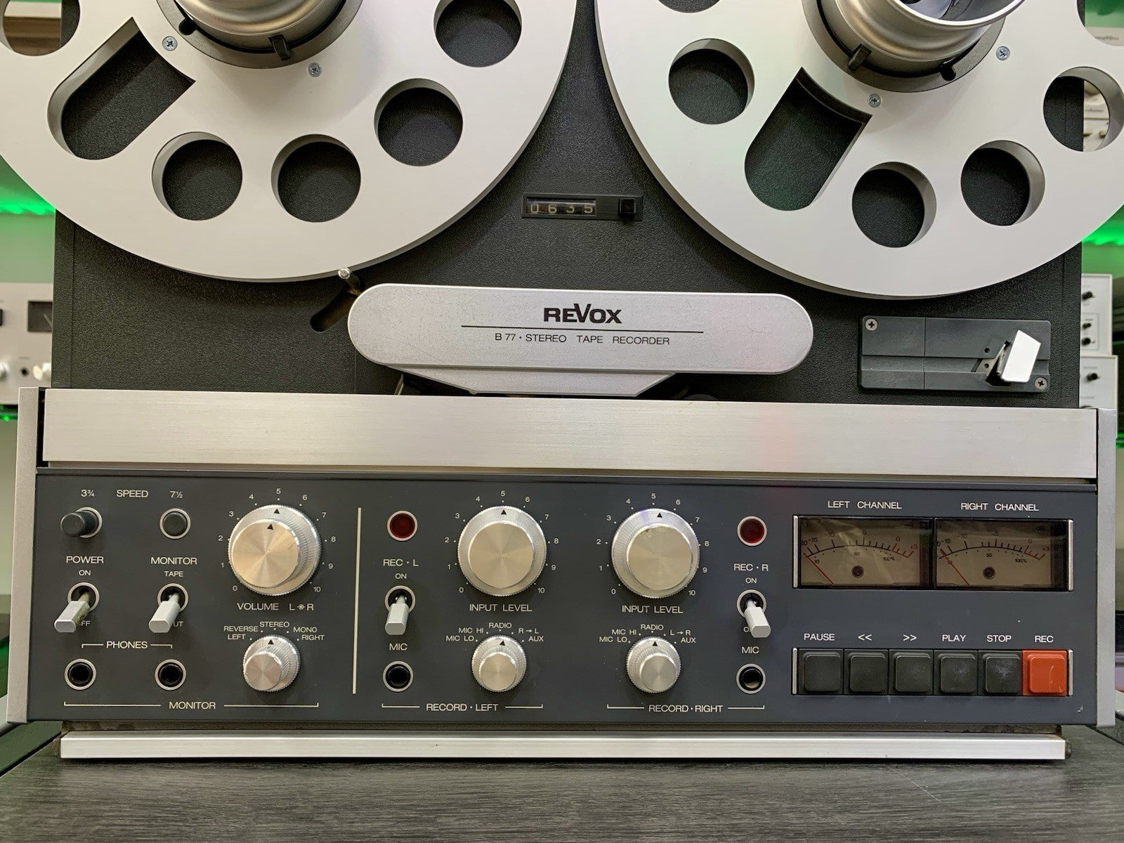 REVOX B-77 Reel to Reel 4 Track 10" Tape Vintage 1978 Refurbished WORK Good Look