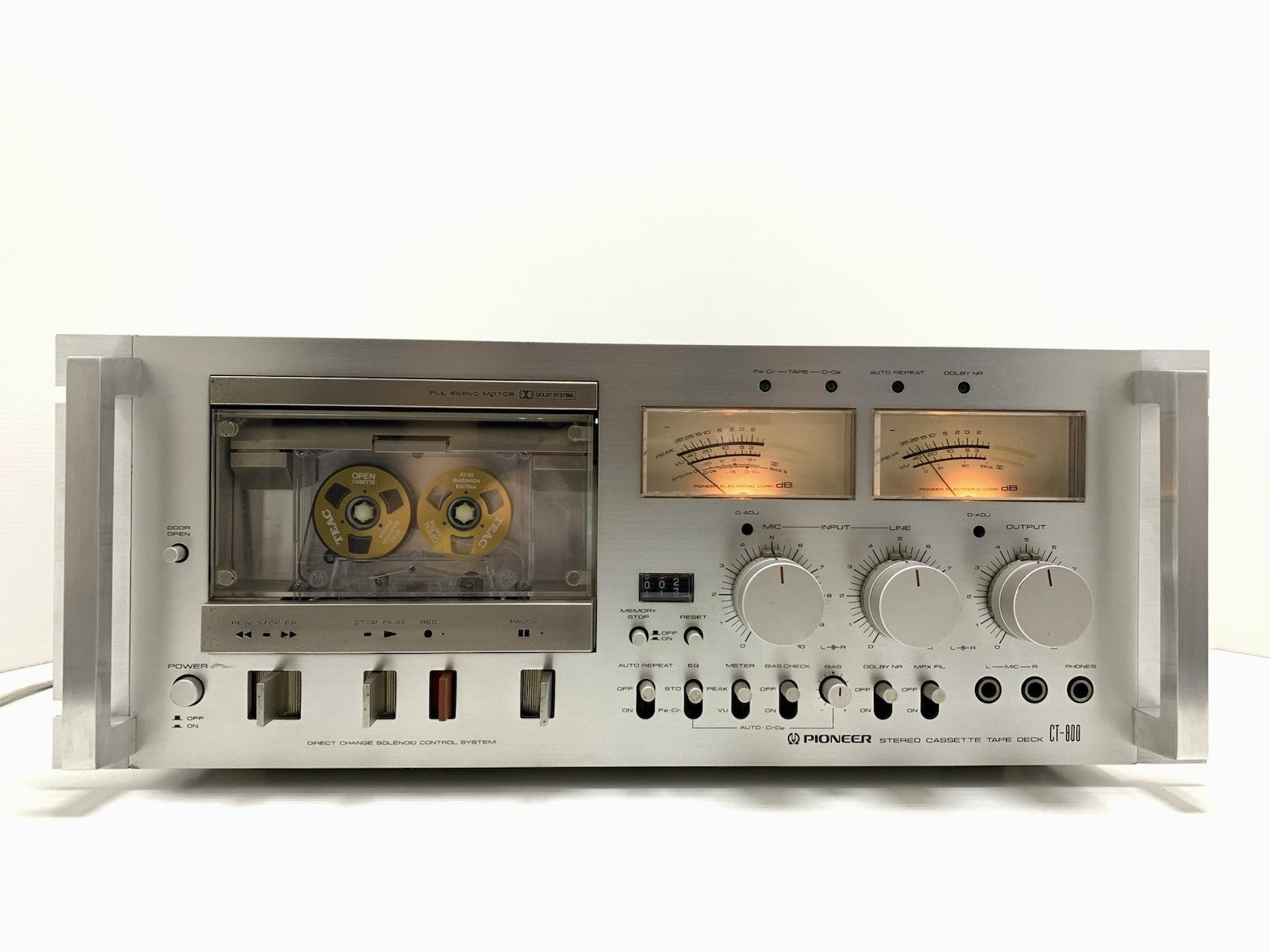 PIONEER CT 800 with handles Rack 19" Rare Stereo Tape Deck Vintage WORK GoodLook