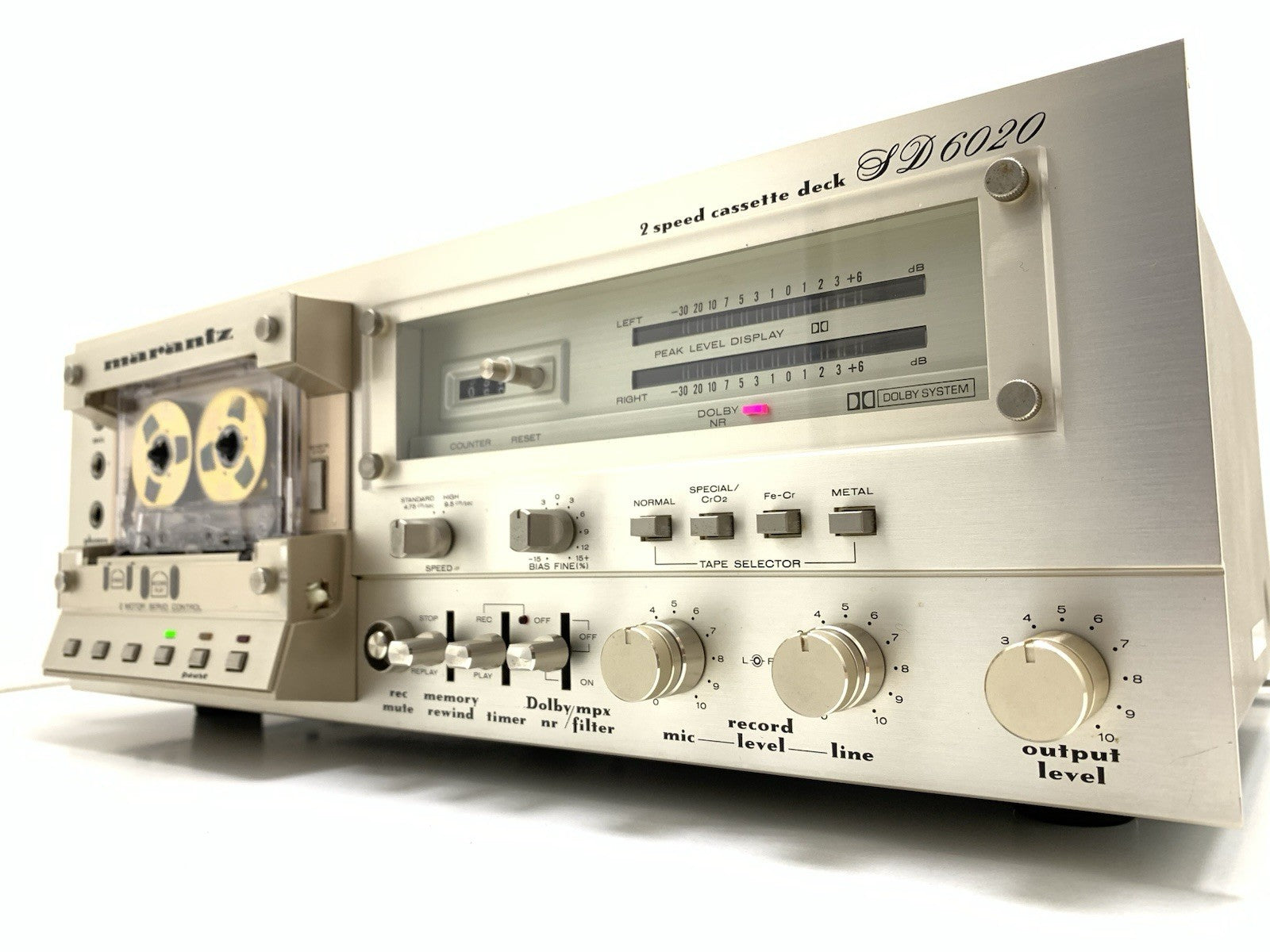 MARANTZ SD 6020 Stereo Cassette Deck 2 Speed Vintage 1980 Hi End WORK Good Look