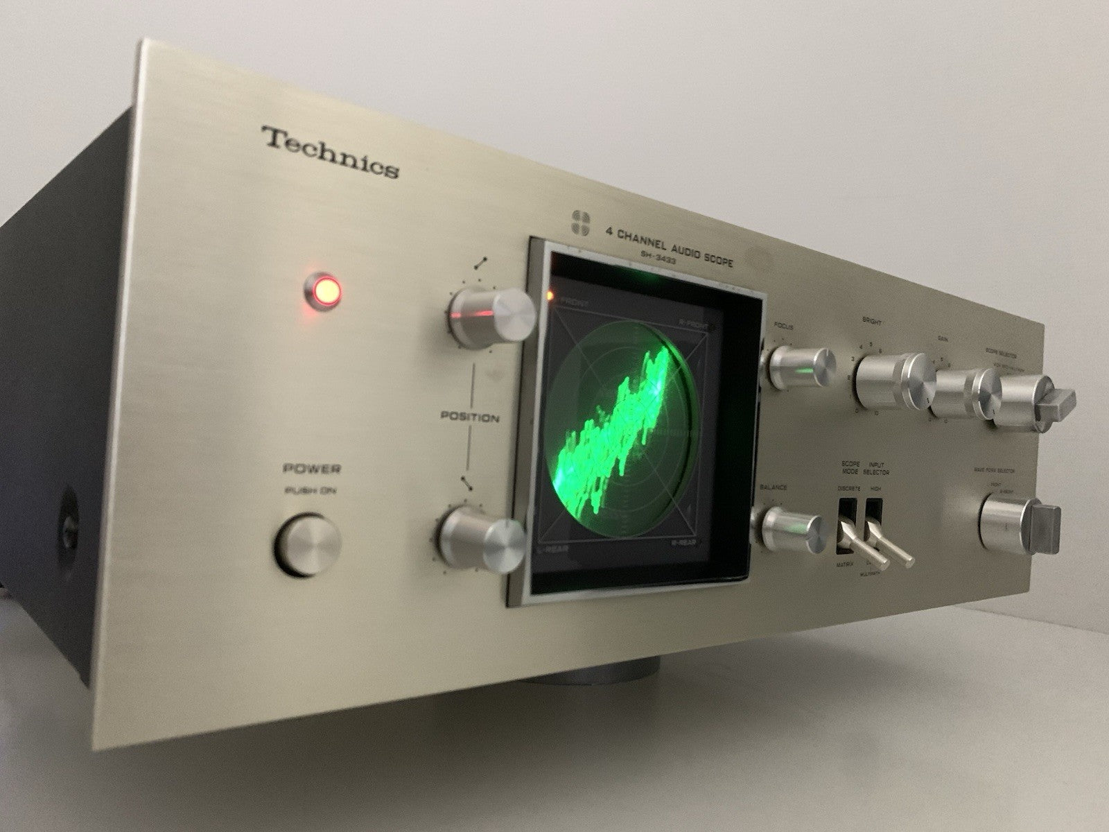 TECHNICS SH-3433 Audio Scope 4 Channel RARE Hi Fi Vintage 1973 WORK Good Look