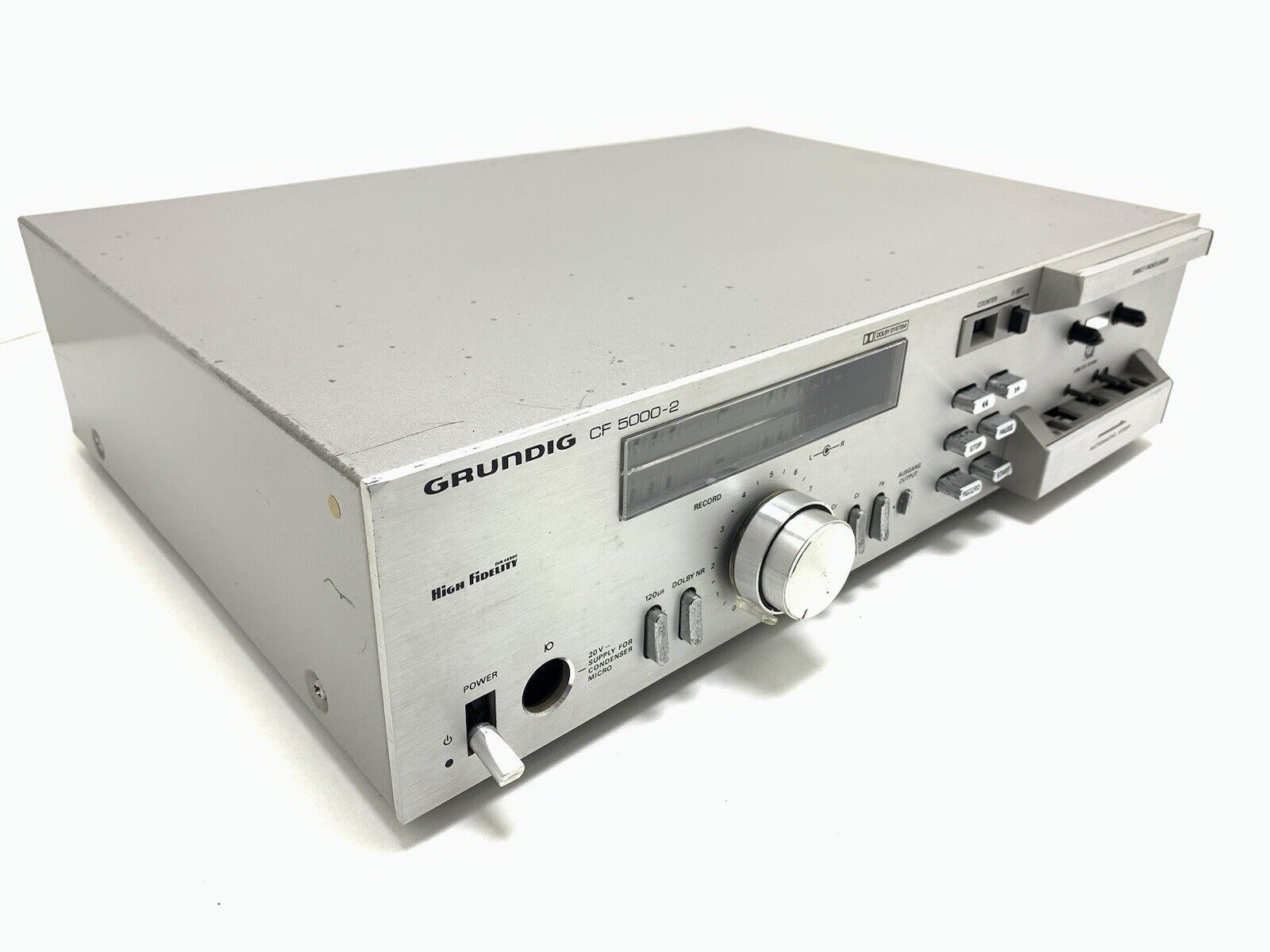 GRUNDIG CF 5000-2 Stereo Cassette Tape Deck 2 Head Vintage 1980 WORK Good Look