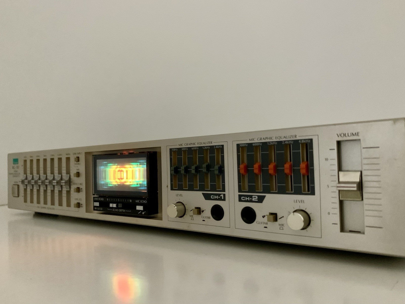 Sansui RG-707 Stereo Graphic Equalizer Consolette Vintage 1983 Work Good Look