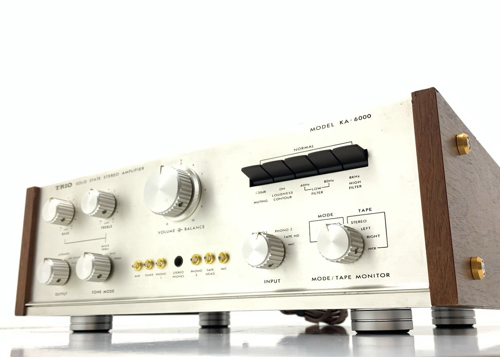 TRIO KENWOOD KA 6000 Legendary  Amplifier 45+45W RMS Vintage 1968 WORK Good Look