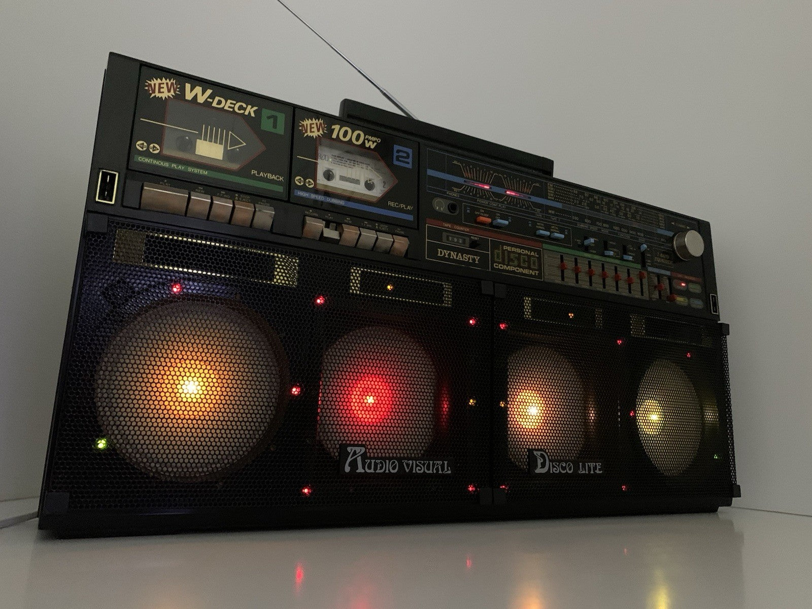 DYNASTY ES555 BOOMBOX Ghettoblaster MADONNA Radio Cassette Stereo WORK Good Look