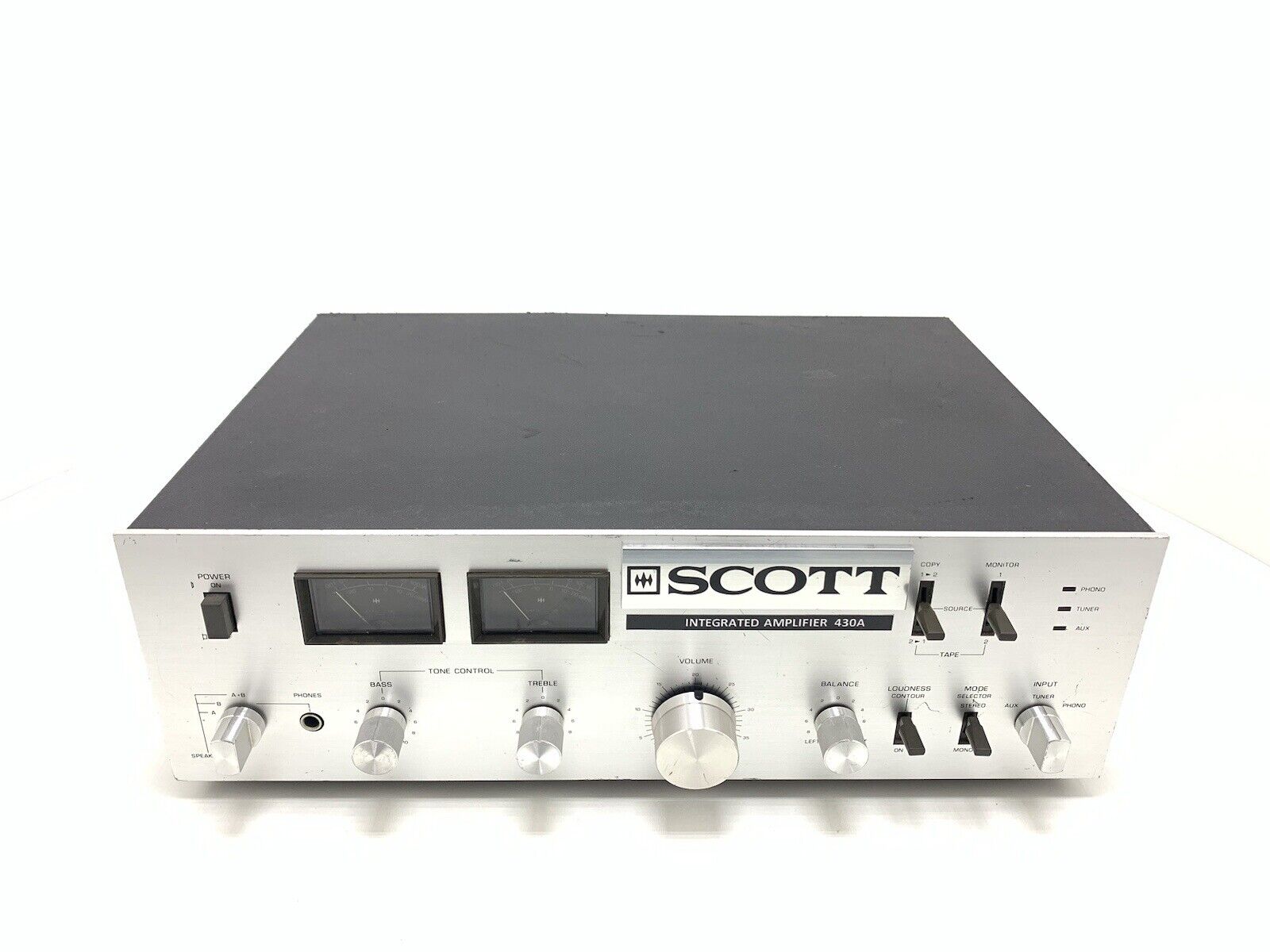 HH SCOTT 430A STEREO INTEGRATED AMPLIFIER 2 X 45W RMS Vintage 1979 WORK GoodLook