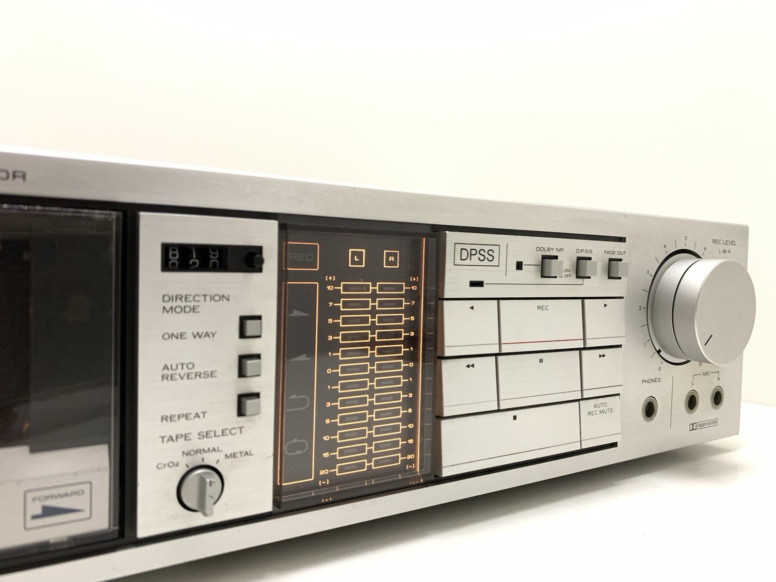 Kenwood KX 90R Stereo Cassette Tape Deck AutoReverse Vintage 1985 WORK Good Look