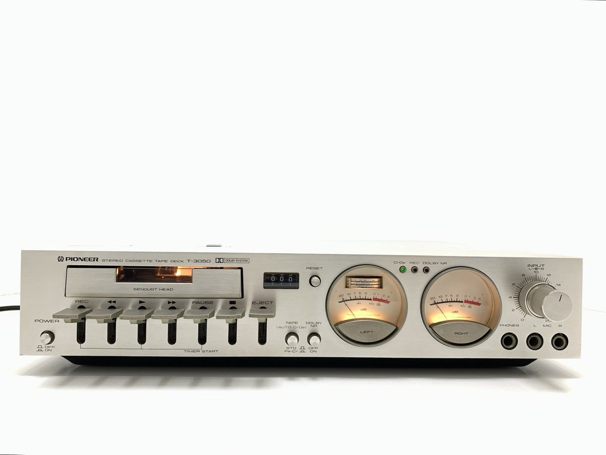 PIONEER T 3050 Slim Stereo Cassette Tape Deck 2 Head Vintage WORK 100% Good Look