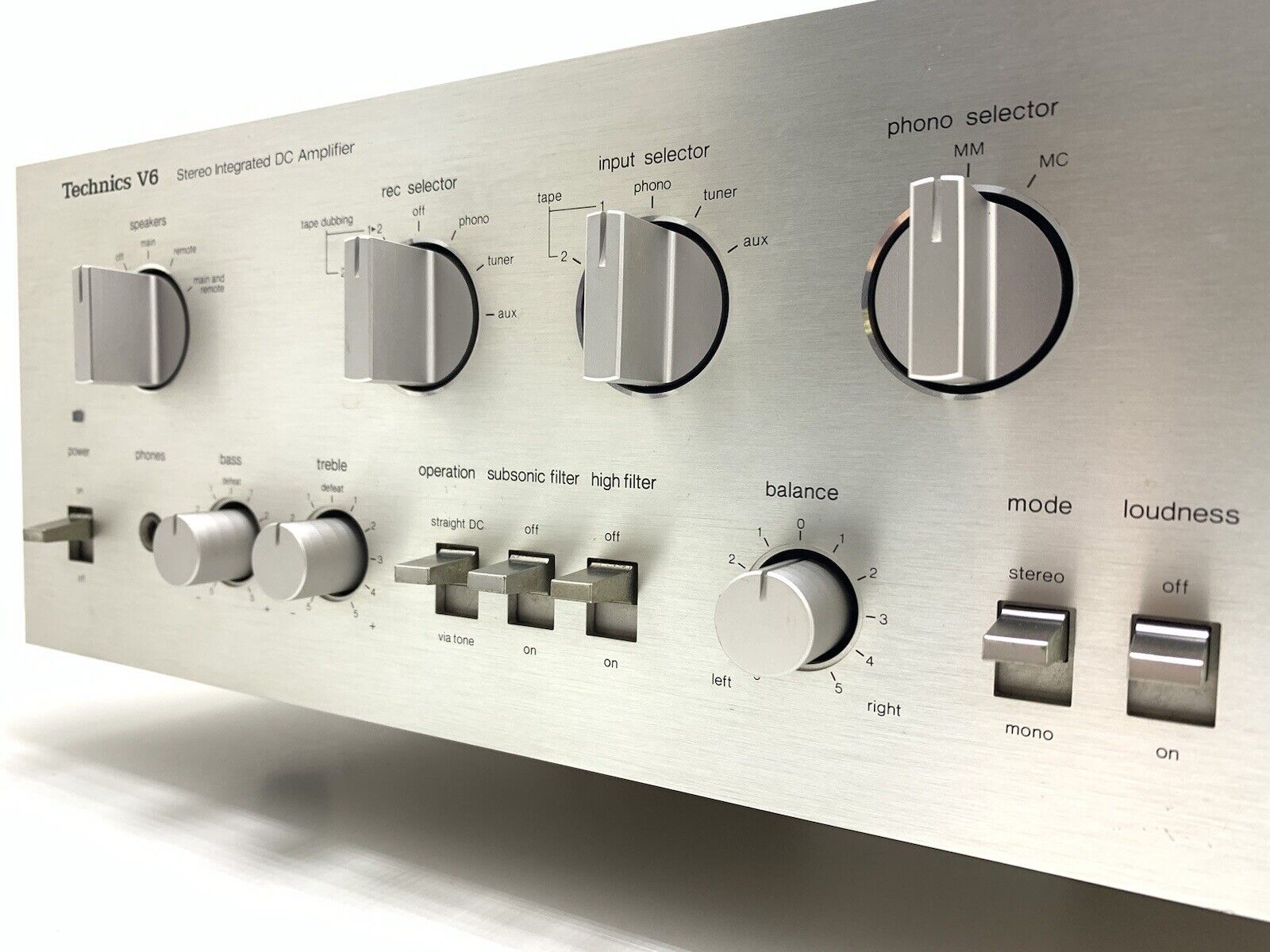 TECHNICS SU-V6 Stereo Integrated Amplifier 70+70WRMS Vintage 1980 Work GOOD LOOK