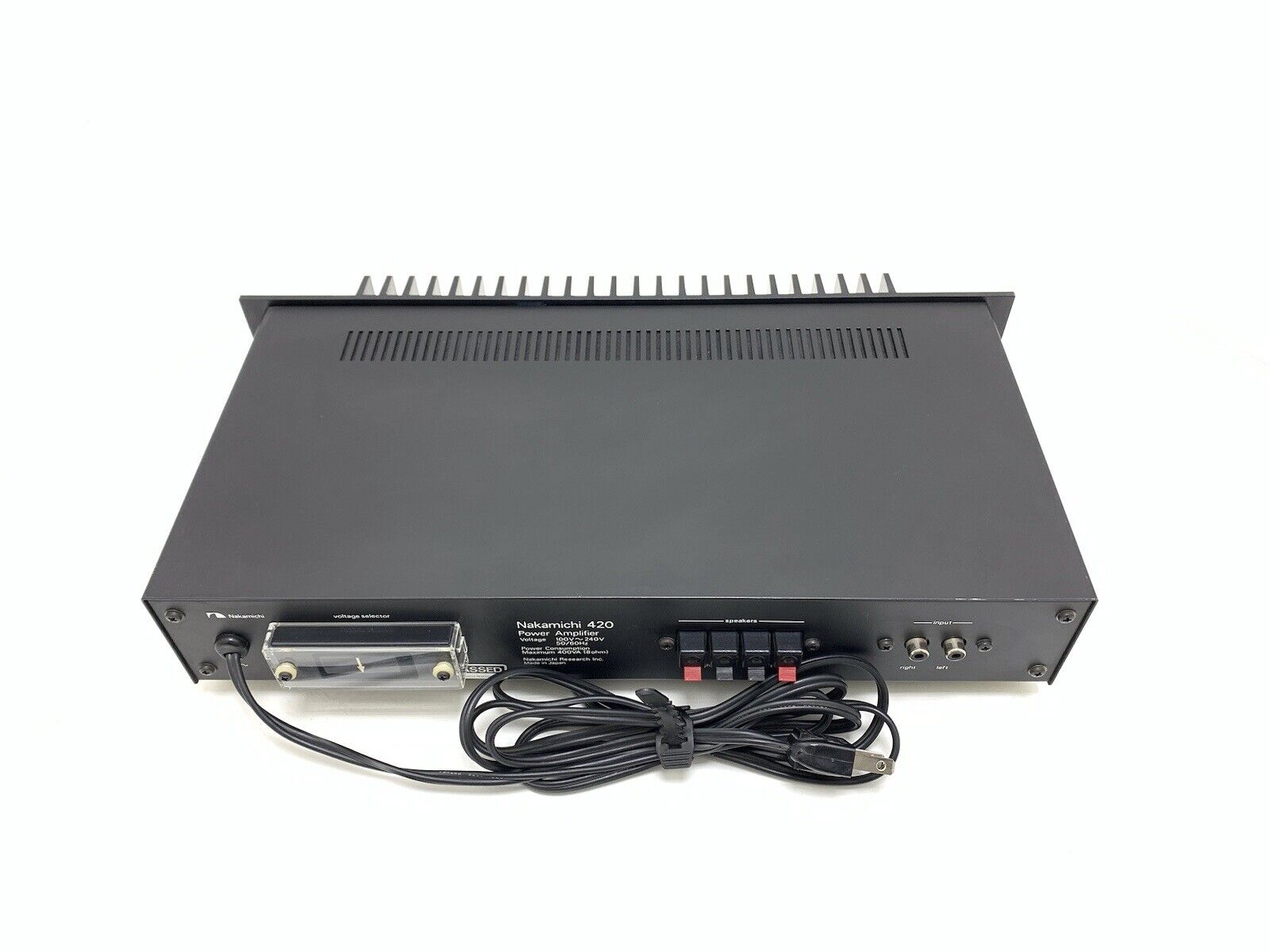 NAKAMICHI 420 Stereo Power Amplifier 50+50 Watts RMS Vintage 1977 WORK Good Look
