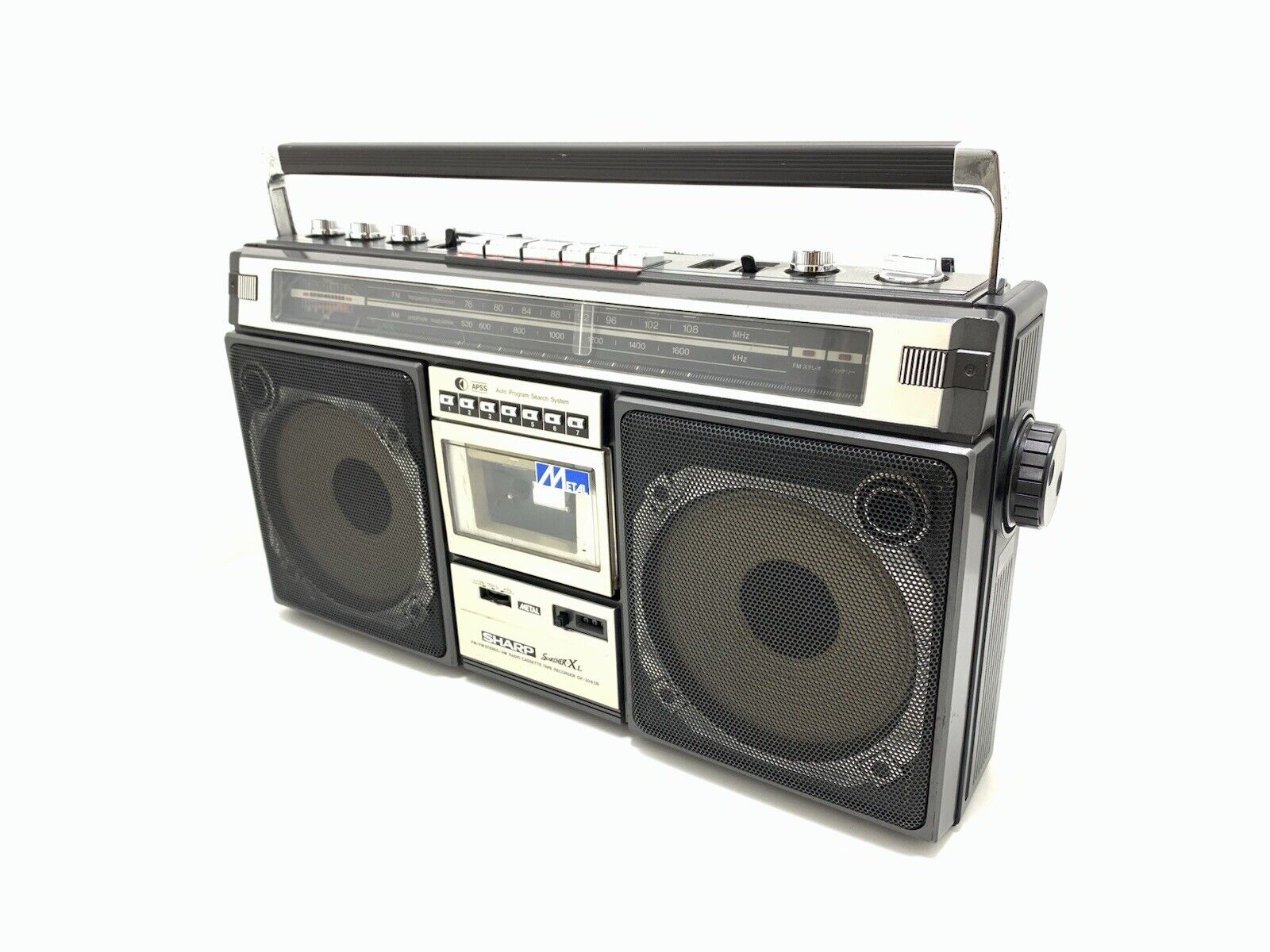 SHARP GF 308SB BOOMBOX STEREO Radio Cassette Vintage WORK PERFECT Good Look