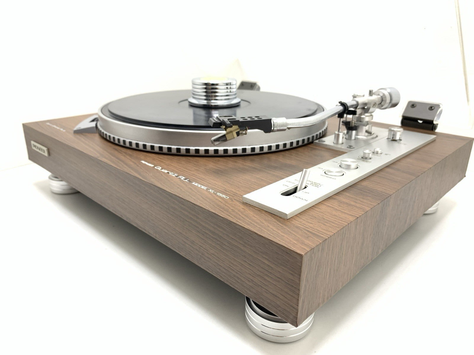 PIONEER XL 1550 Turntable Direct Drive Manual Quartz Vintage 1976 WORK Good Look