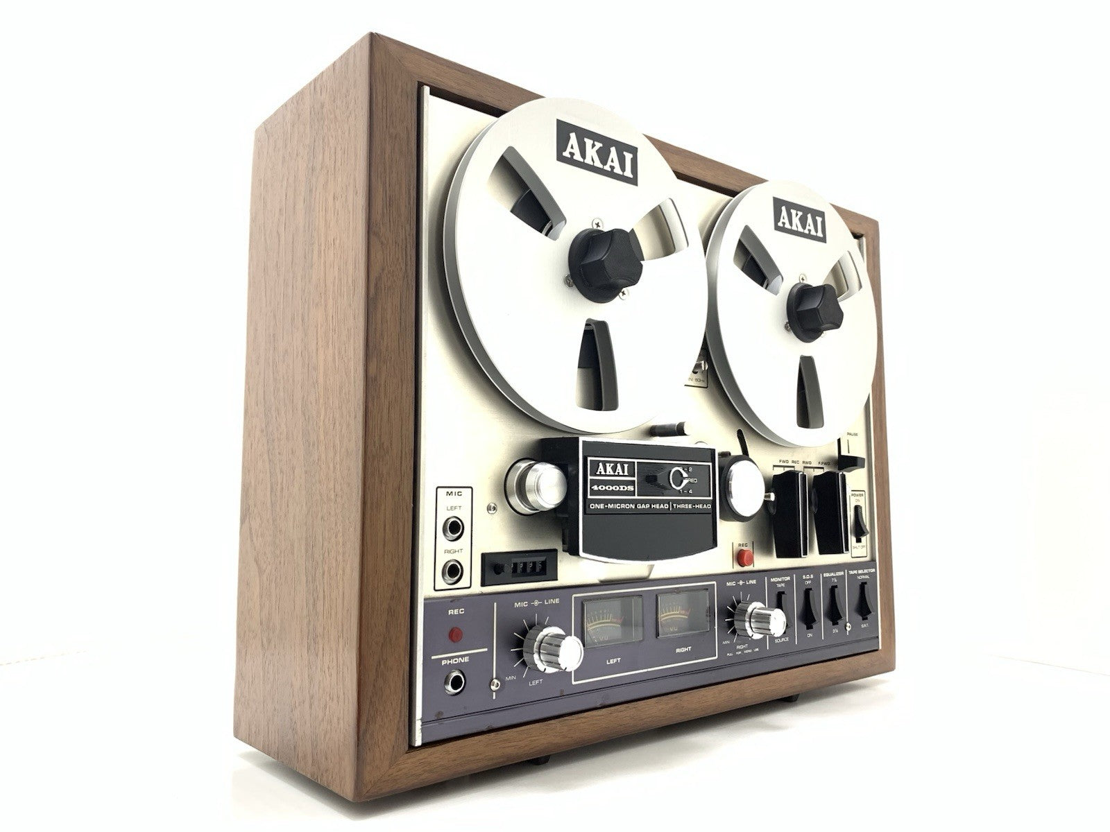 Cinta de carrete estéreo AKAI 4000 DS de 3 cabezales y 4 pistas
