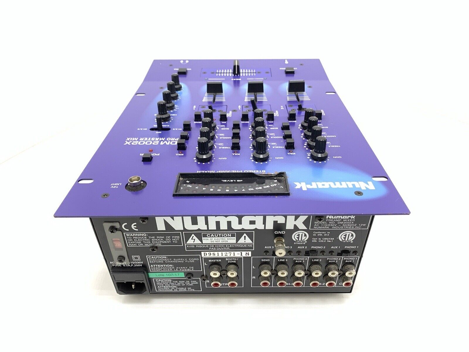 NUMARK DM-2002X Professional DJ PRO MIXER Vintage 1997 WORK Perfect Good Look
