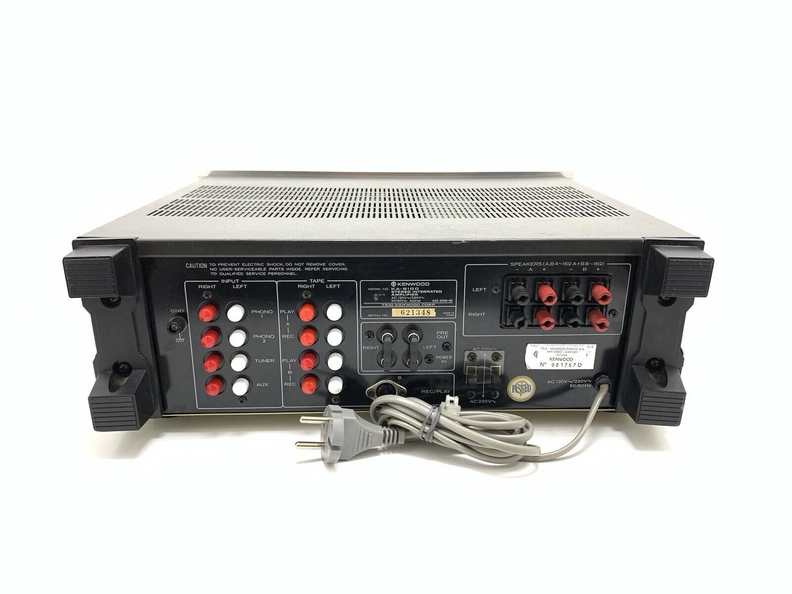 KENWOOD KA 8100 DC Integrated Stereo Amplifier 75+75 WRMS Vintage 1977 Good Look