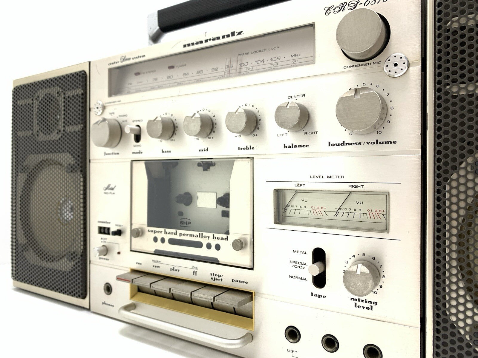 MARANTZ CRS 6810 RARE BOOMBOX STEREO Radio Cassette Vintage 1980 WORK Good Look