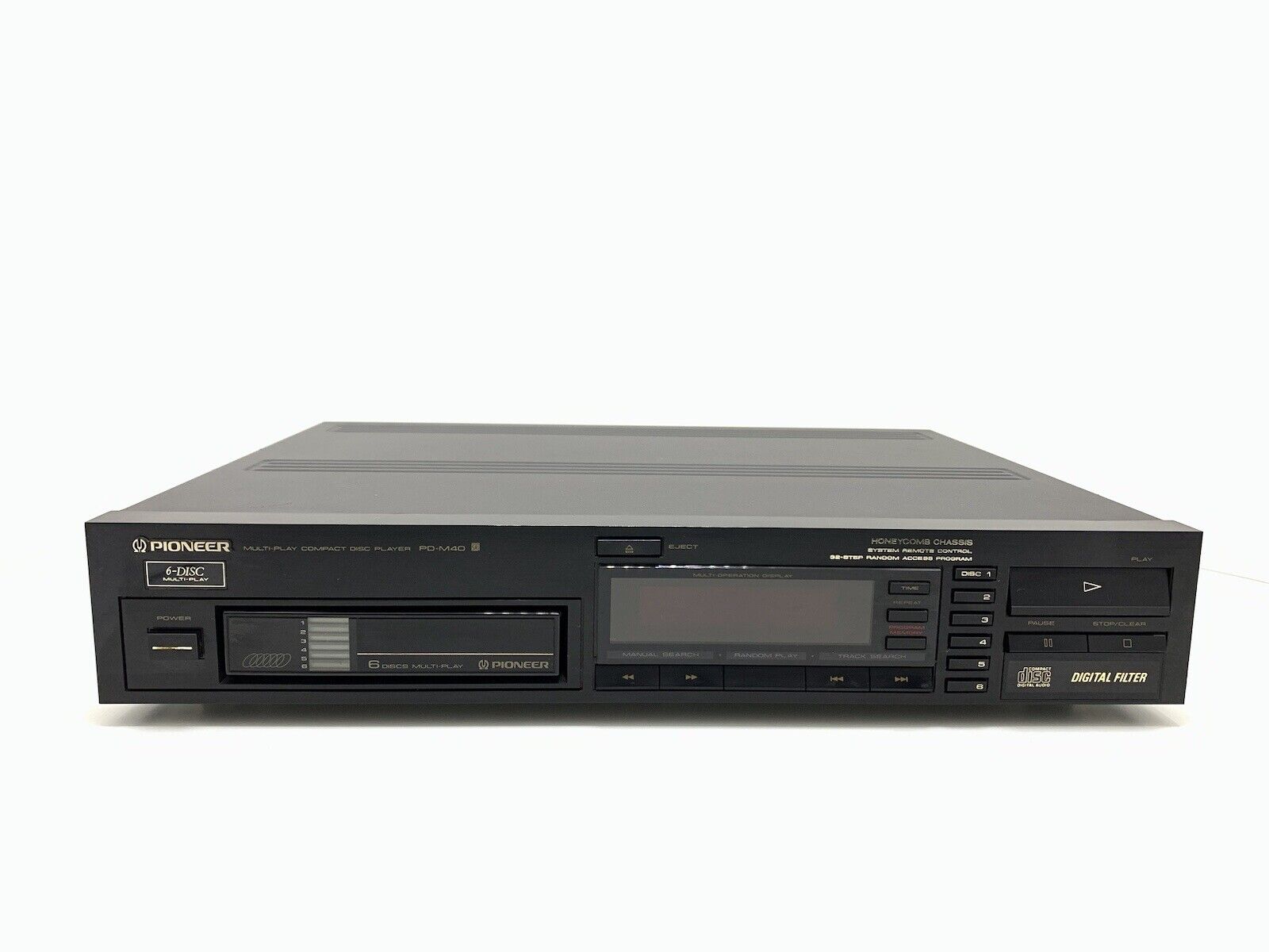 PIONEER PD M40 CD Compact 6 Disc Multi Player Hi Fi Vintage 1987 Work Good Look