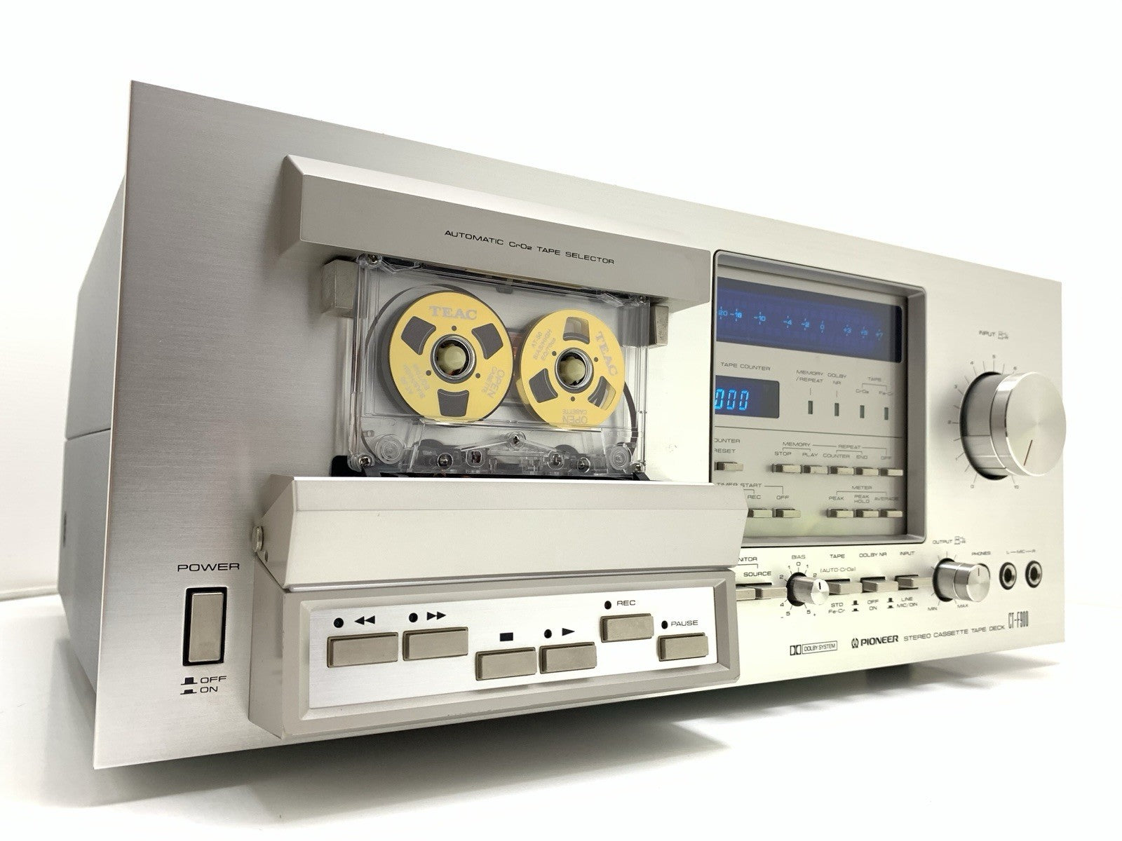 PIONEER CT F900 3 Head Stereo Tape Deck BLUE LINE Vintage 1978 WORK Good Look