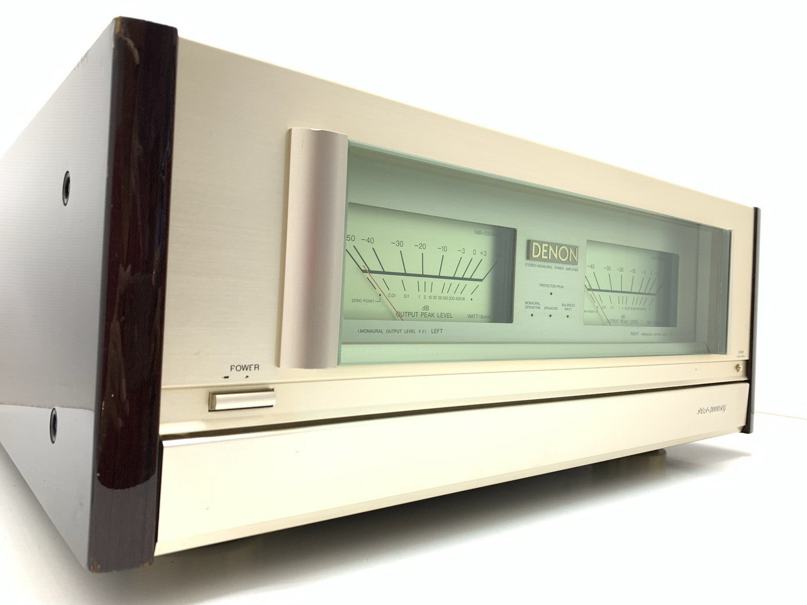 DENON POA 3000RG Stereo Power Amplifier 250+250 WRMS Vintage 1990 WORK Good Look