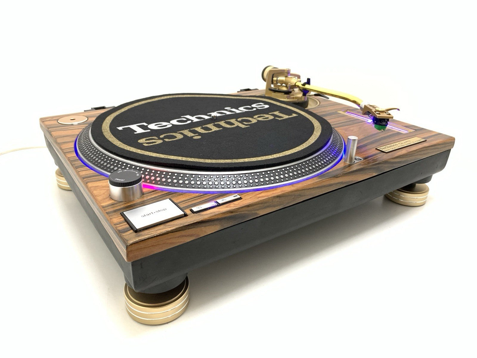 TECHNICS SL 1200 MK2 WOOD and GOLD Direct Drive Turntable Vintage WORK LIKE NEW