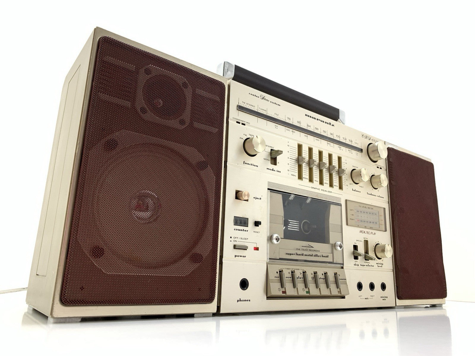 MARANTZ CRS 6820 RARE BOOMBOX STEREO Radio Cassette Vintage 1981 WORK Good Look