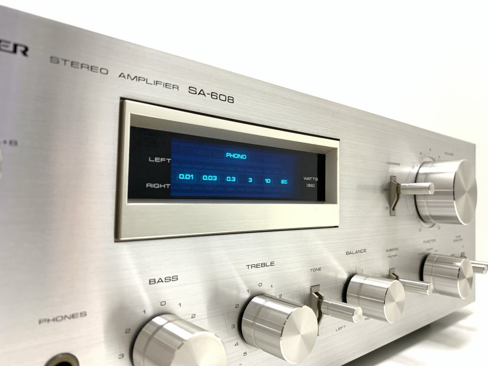 PIONEER SA 608 Stereo Amplifier 2X 45Watts RMS Vintage 1979 Hi Fi WORK GOOD LOOK