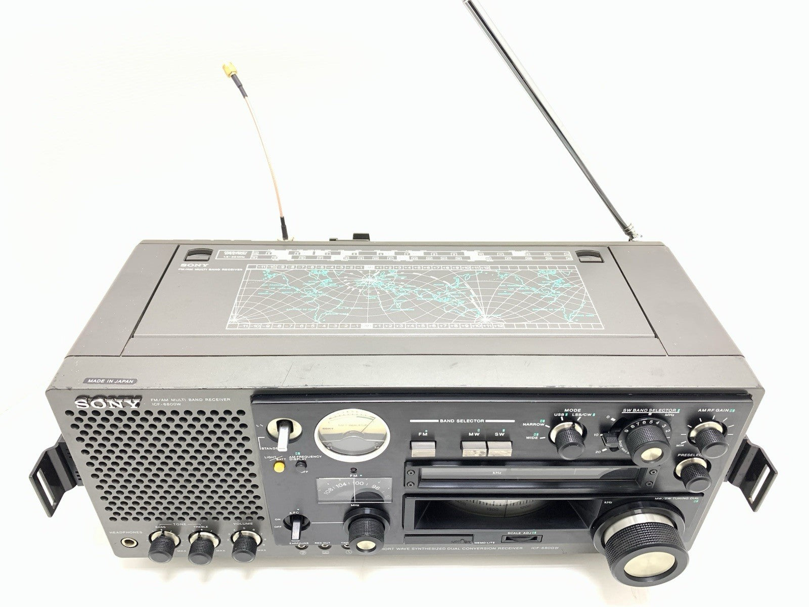 Sony ICF 6800W World Band Receiver Professional Radio Multiband Vintag Work Good