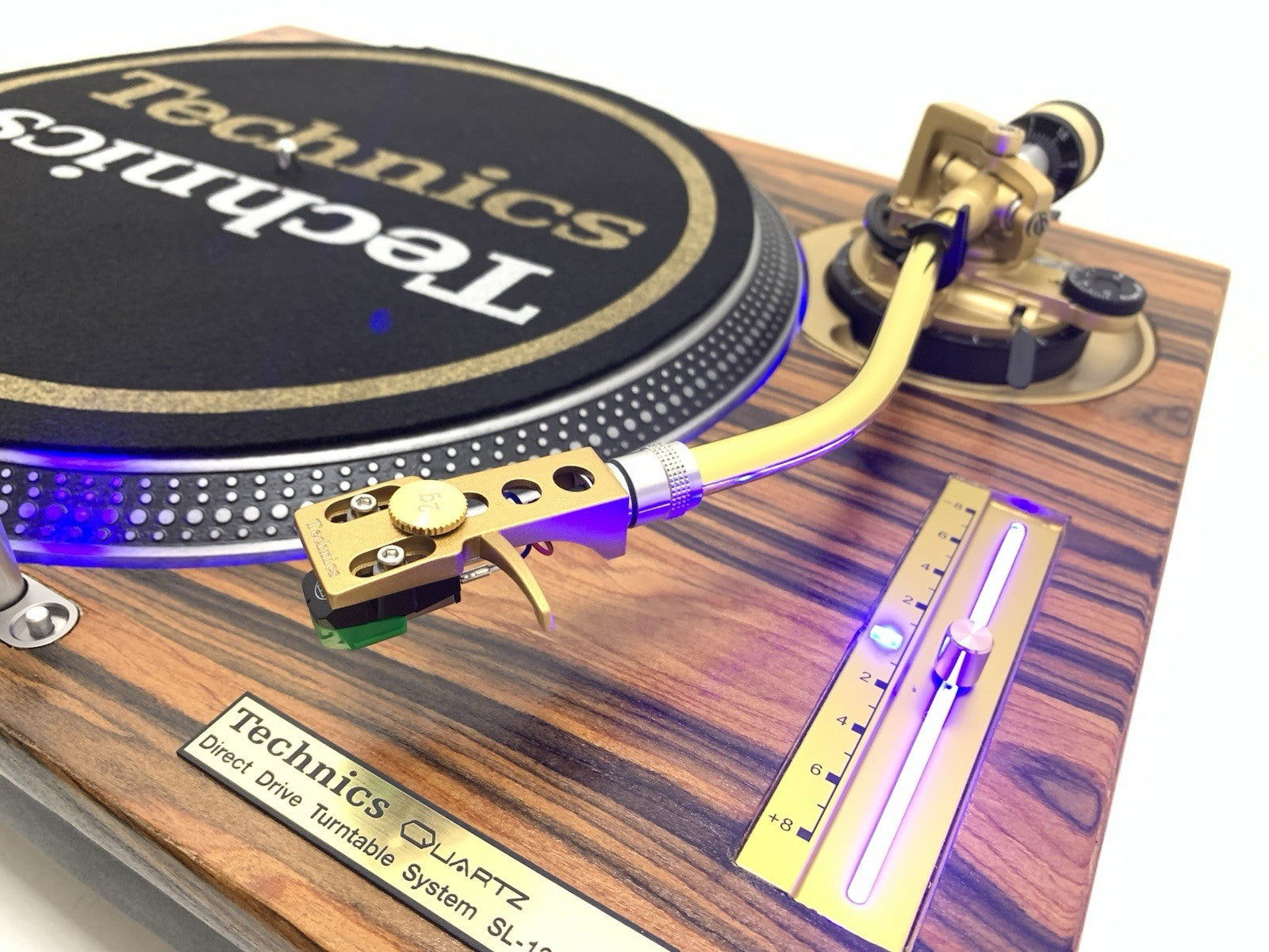 TECHNICS SL 1200 MK2 WOOD and GOLD Direct Drive Turntable Vintage WORK LIKE NEW