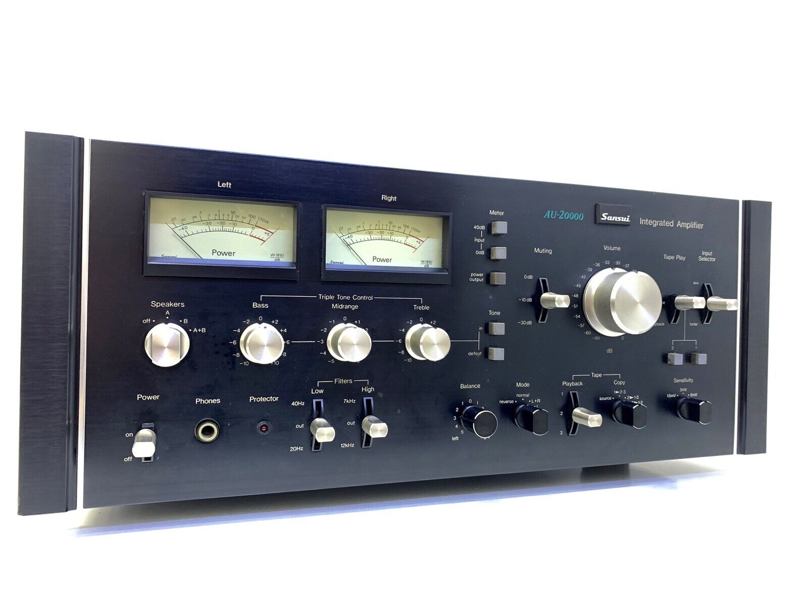 SANSUI AU 20000 Integrated Stereo Amplifier 2 X 170 WRMS Vintage 1975 Good Look