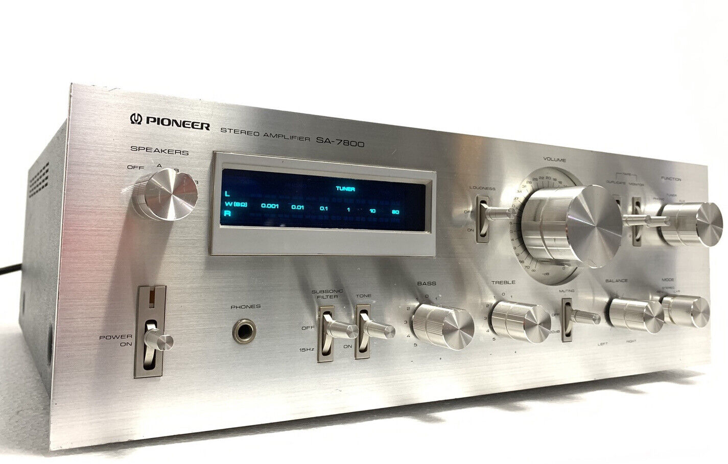 PIONEER SA-7800 Stereo Amplifier 130 Watts RMS Blue Line Vintage 1979 Good Look