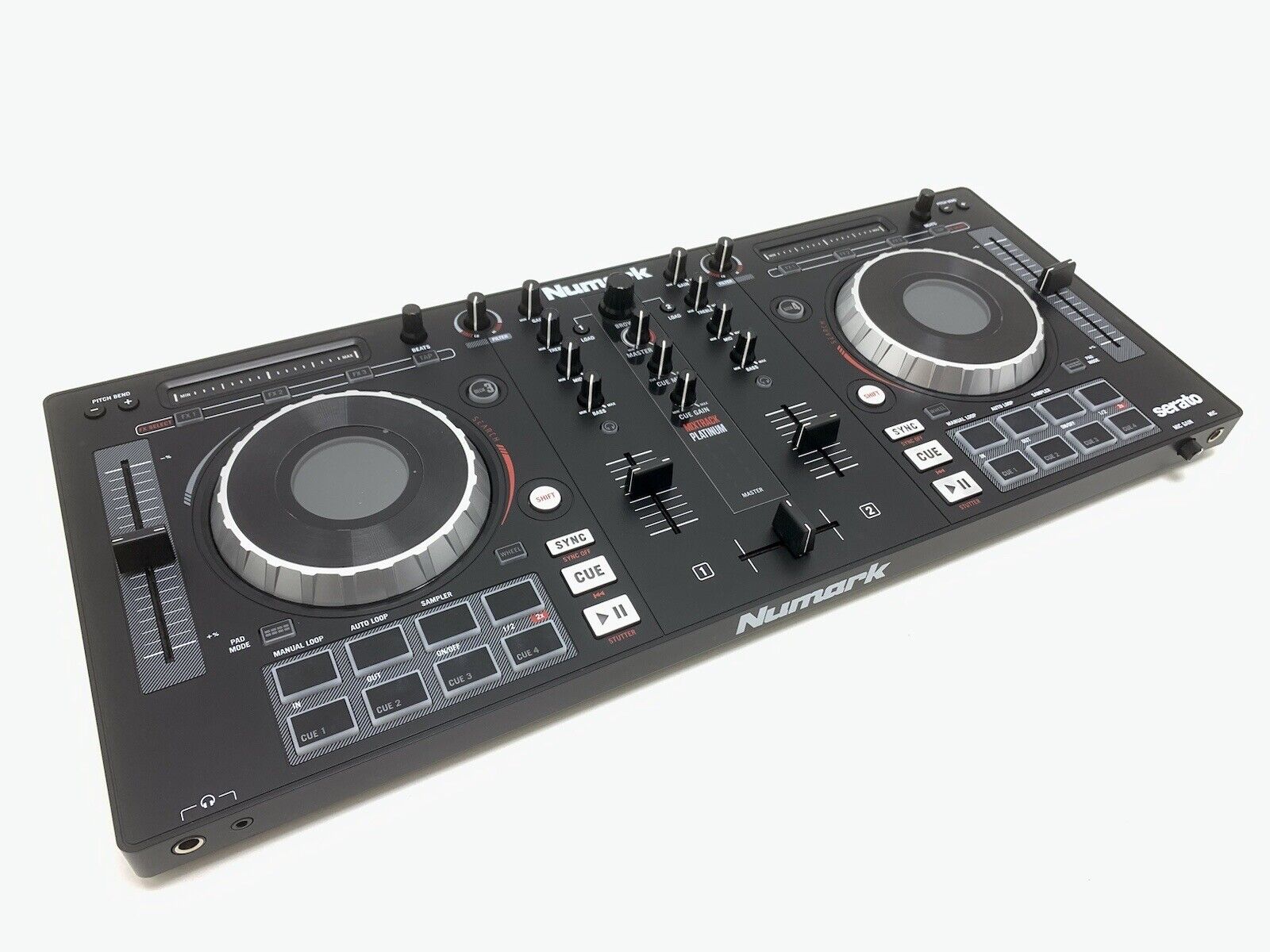 NUMARK MIXTRACK PLATINUM 4 Deck DJ Controller Serato USB Mixer WORK Good Look