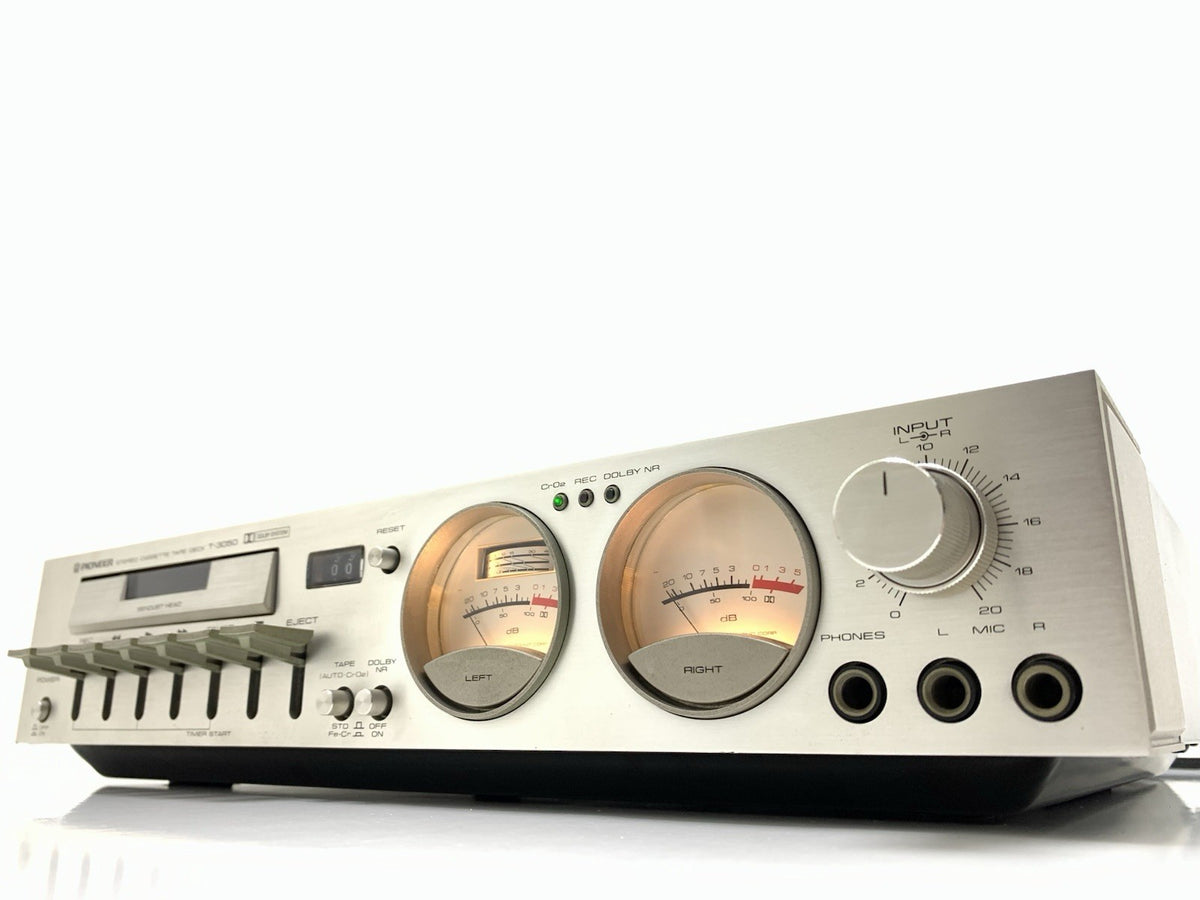 PIONEER T 3050 Slim Stereo Cassette Tape Deck 2 Head Vintage WORK 100% Good Look