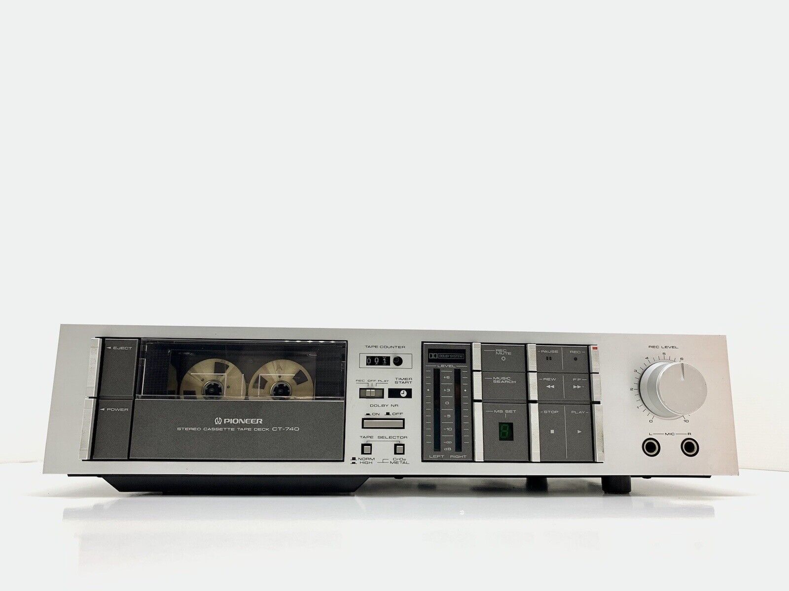 PIONEER CT-740 Stereo Cassette Tape Deck 2 Head Vintage 1983 WORK Good Look