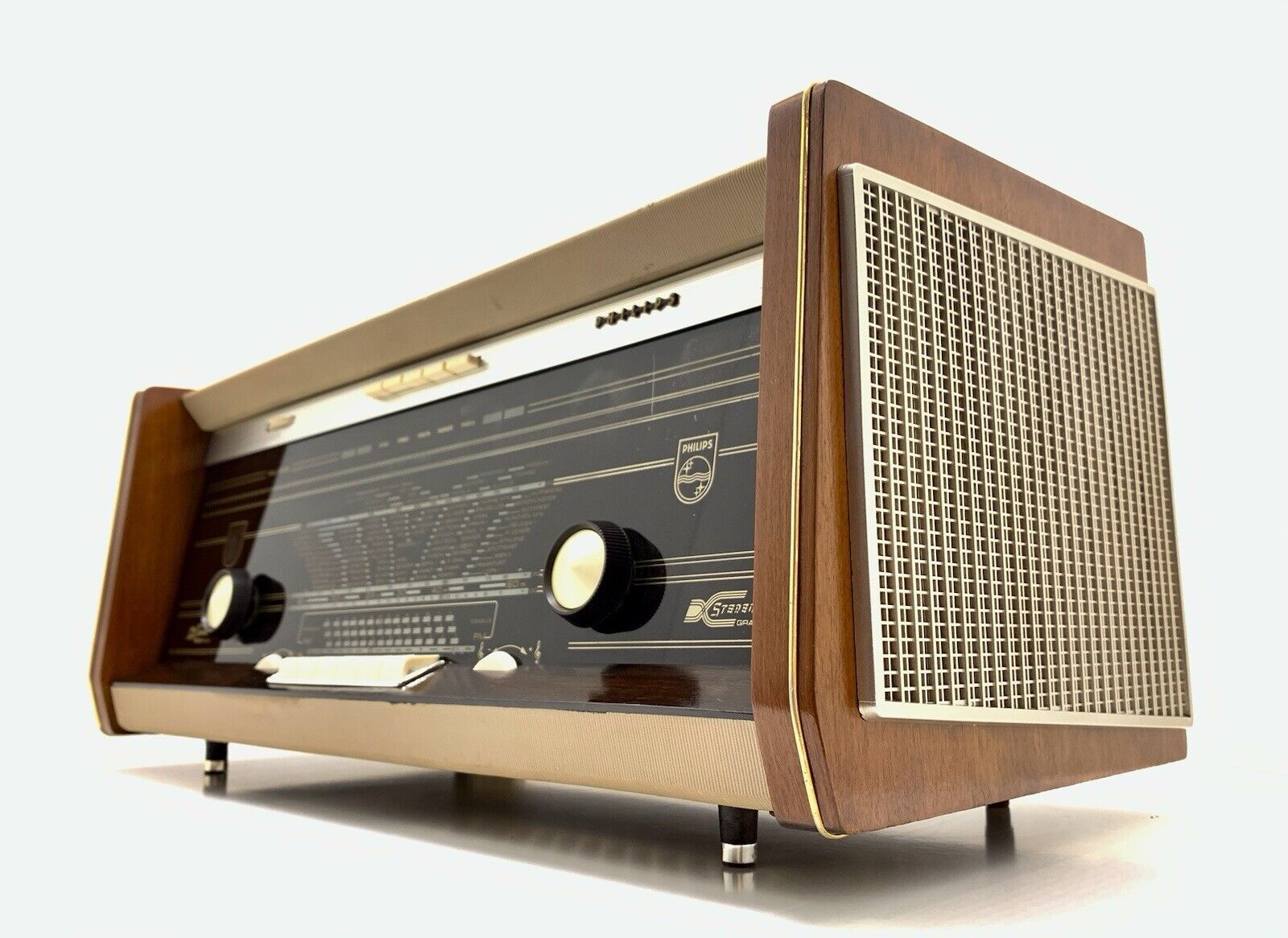 Radio PHILIPS B6X94A Eindhoven tubes FM Vaccum Tube Vintage 1959 WORK Good Look